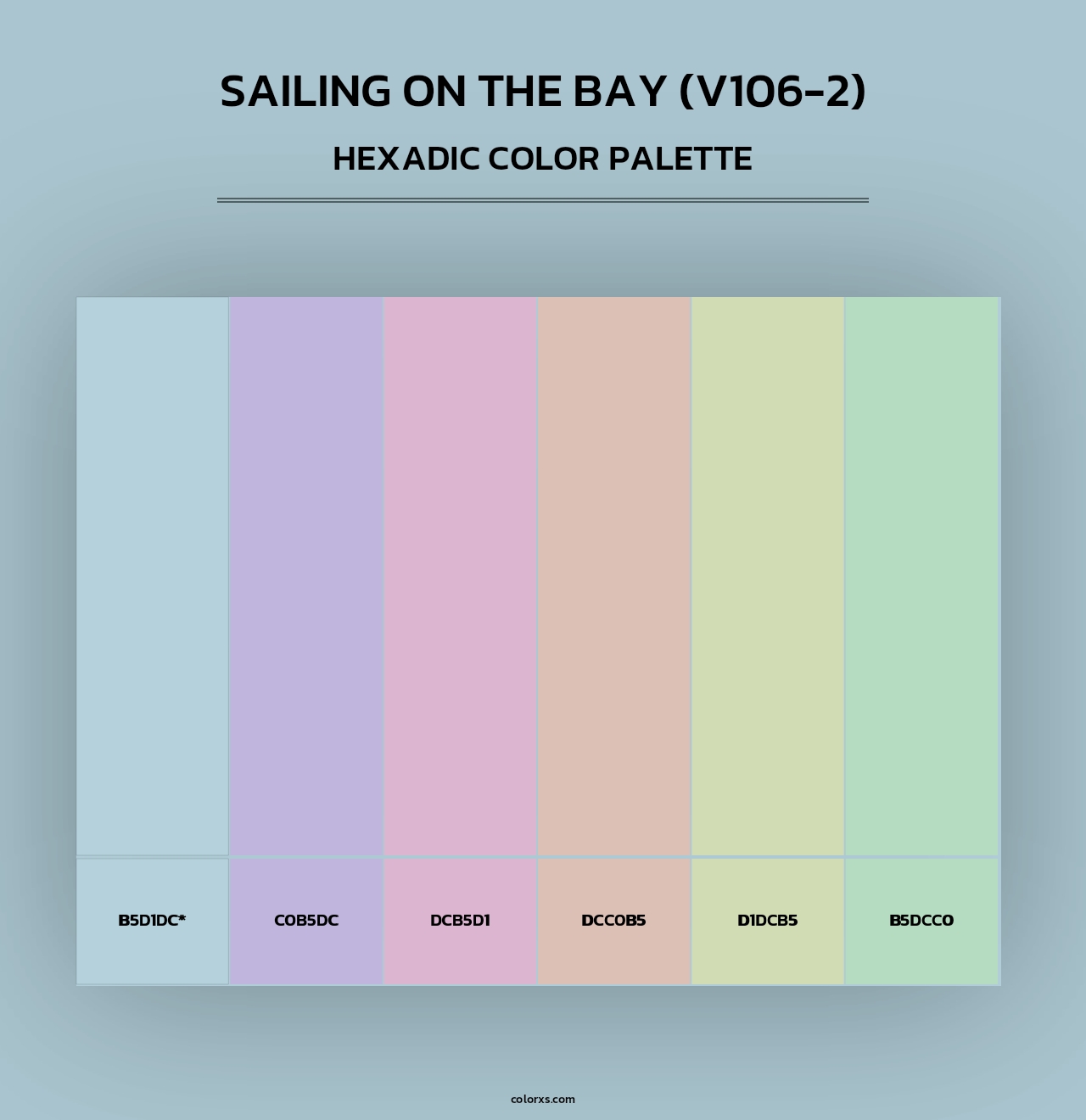 Sailing on the Bay (V106-2) - Hexadic Color Palette