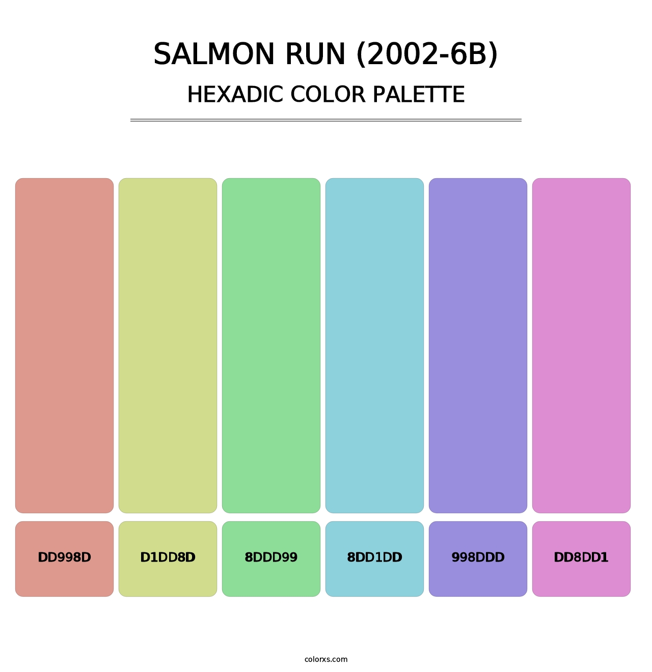 Salmon Run (2002-6B) - Hexadic Color Palette