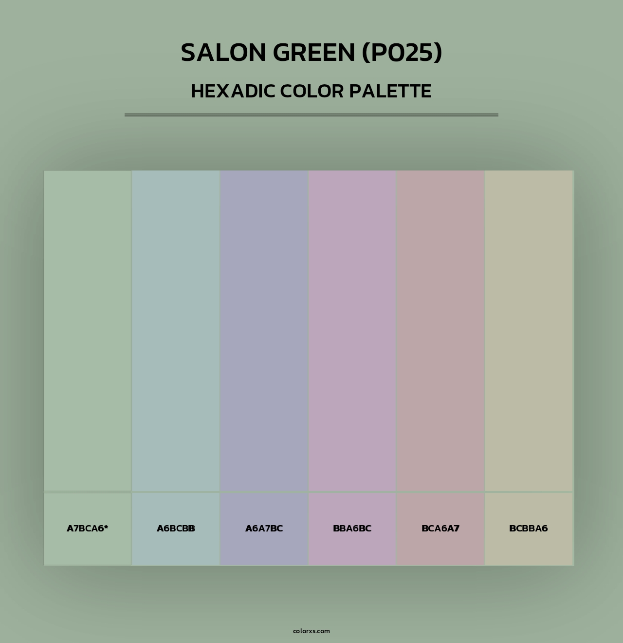 Salon Green (P025) - Hexadic Color Palette