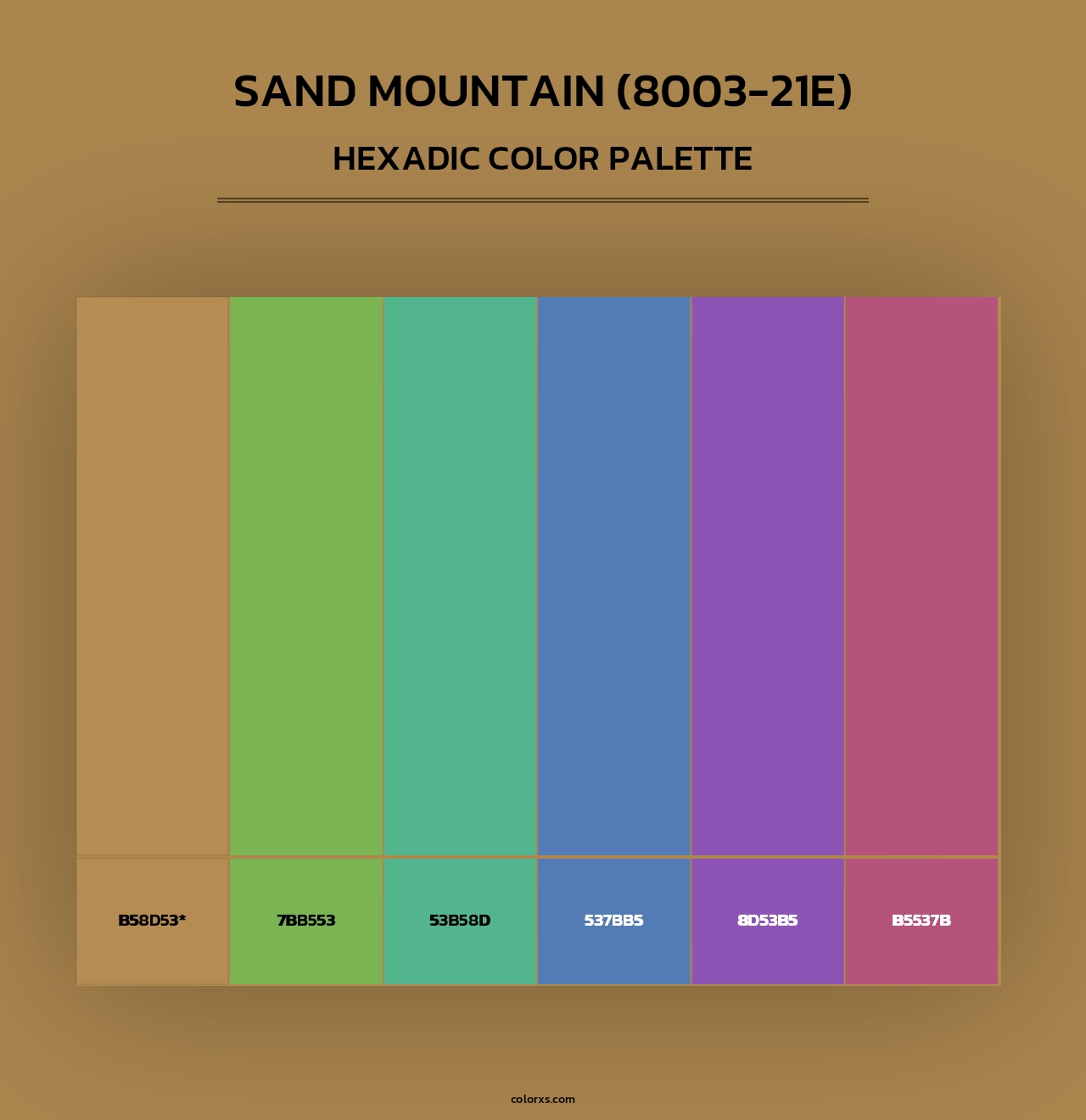 Sand Mountain (8003-21E) - Hexadic Color Palette