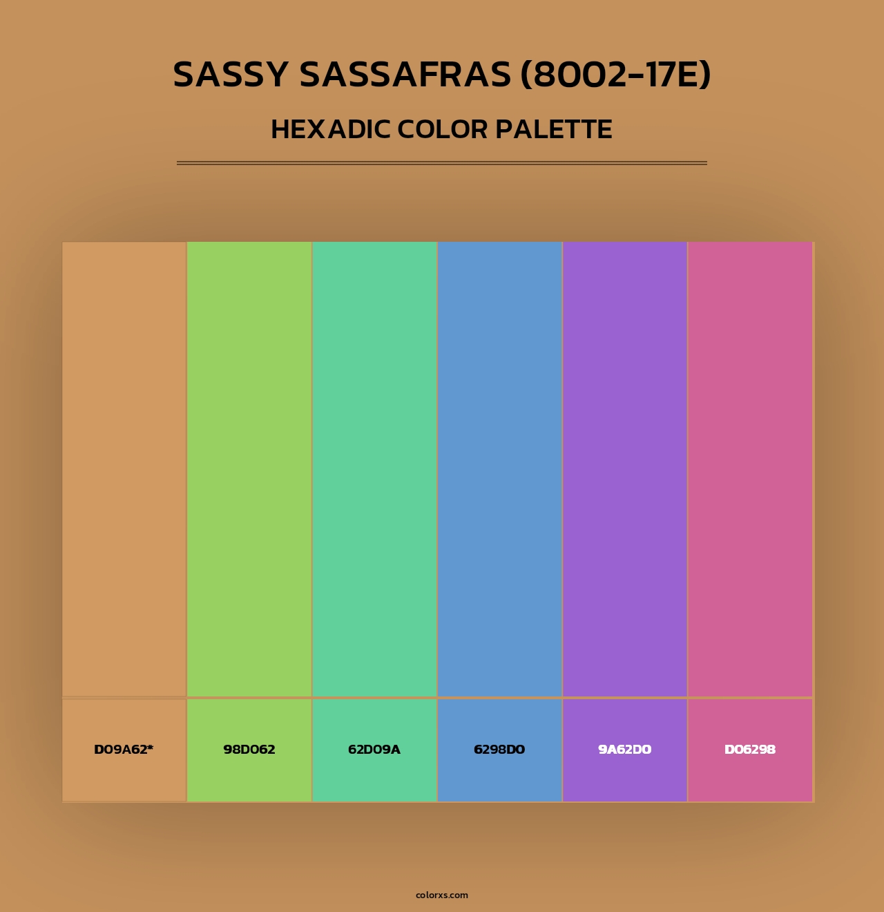 Sassy Sassafras (8002-17E) - Hexadic Color Palette