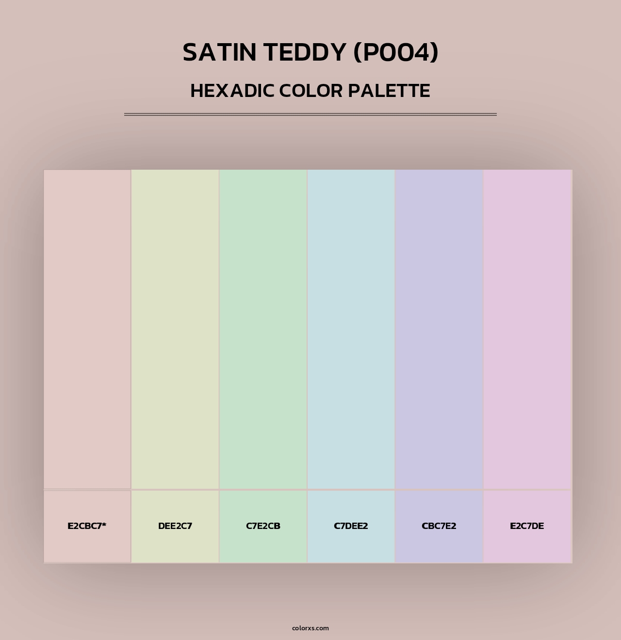Satin Teddy (P004) - Hexadic Color Palette