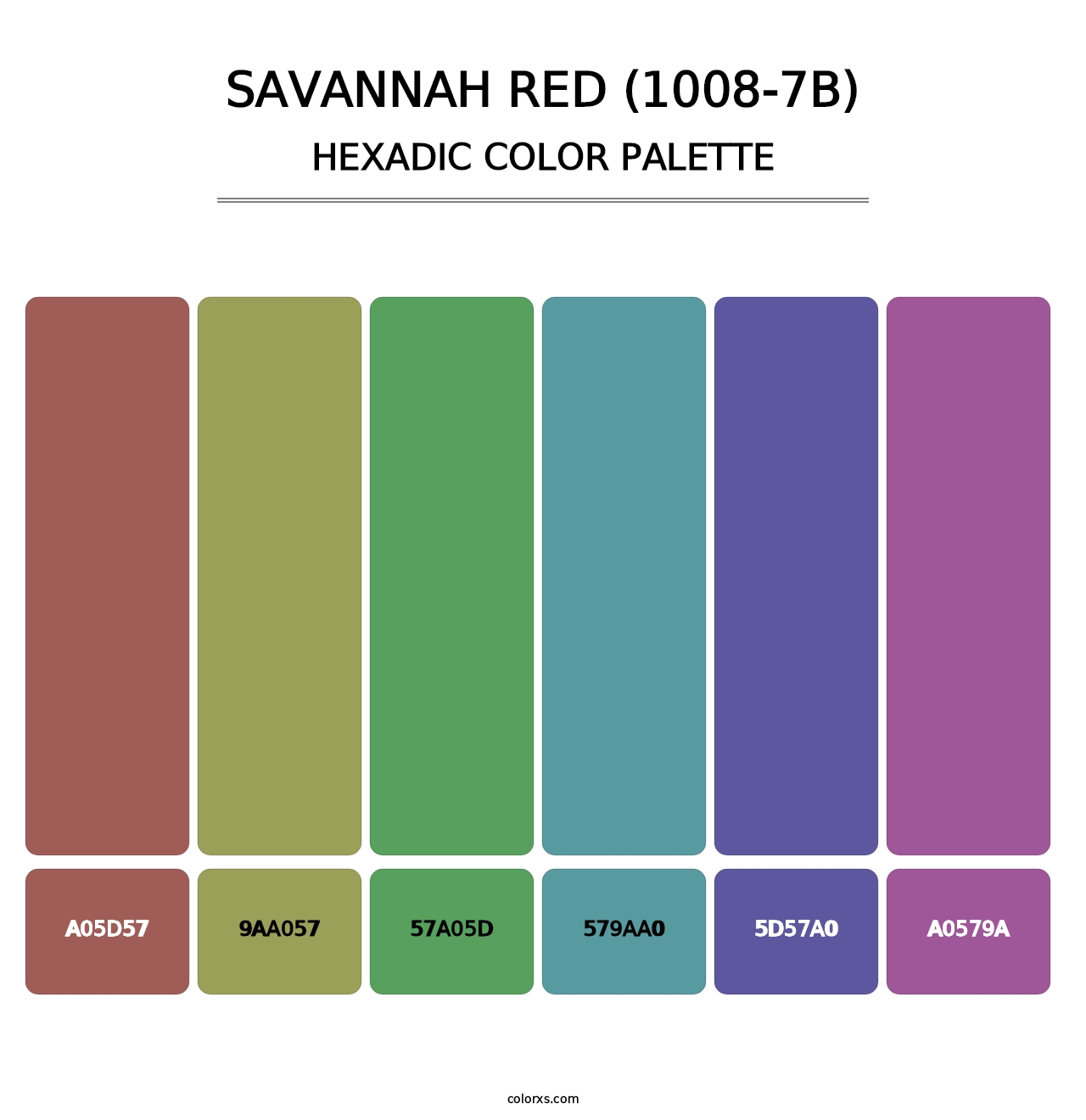Savannah Red (1008-7B) - Hexadic Color Palette