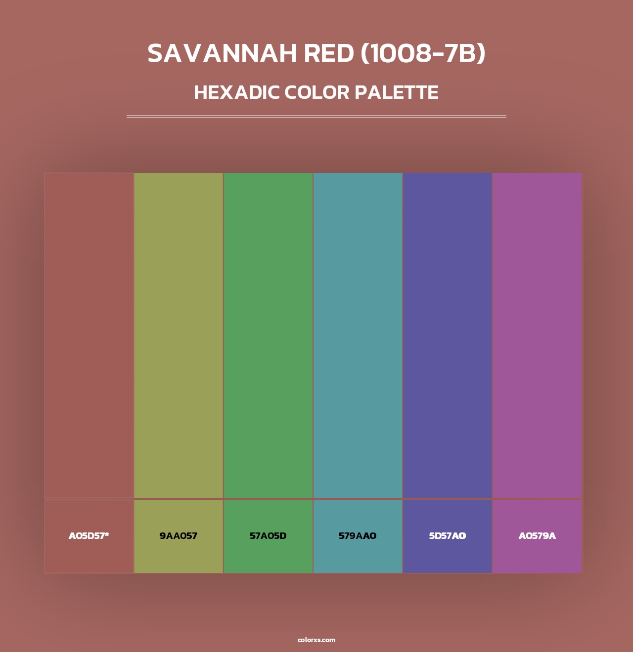 Savannah Red (1008-7B) - Hexadic Color Palette