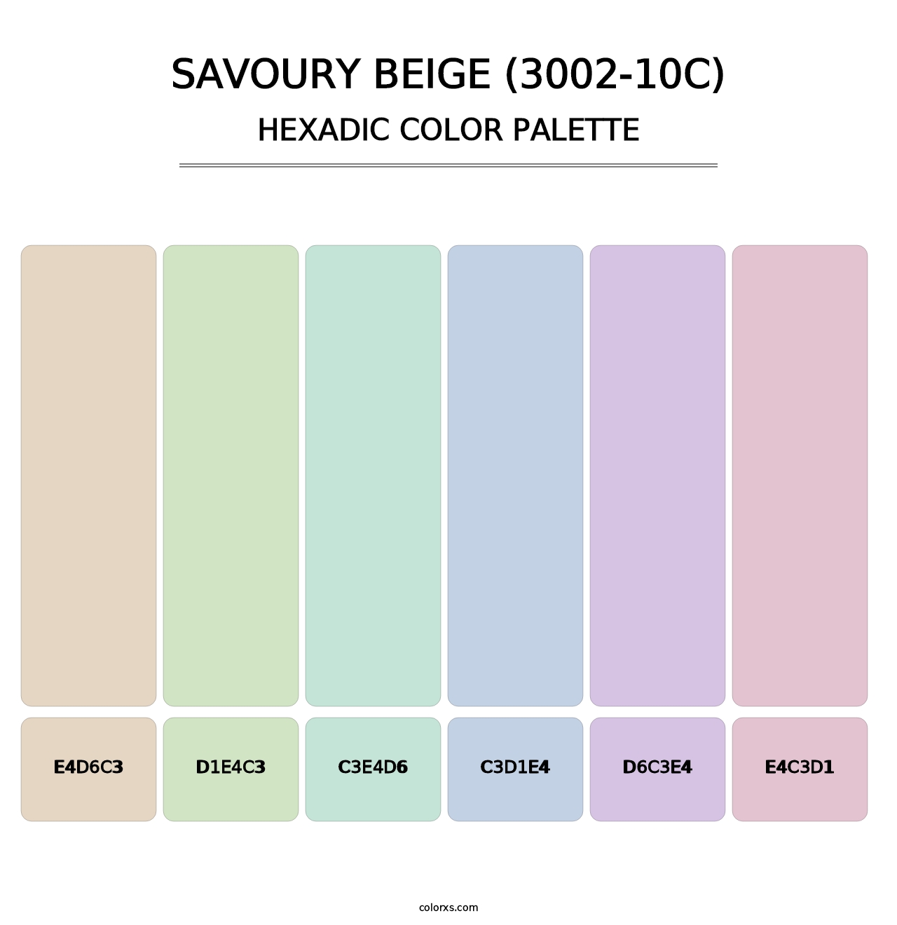 Savoury Beige (3002-10C) - Hexadic Color Palette