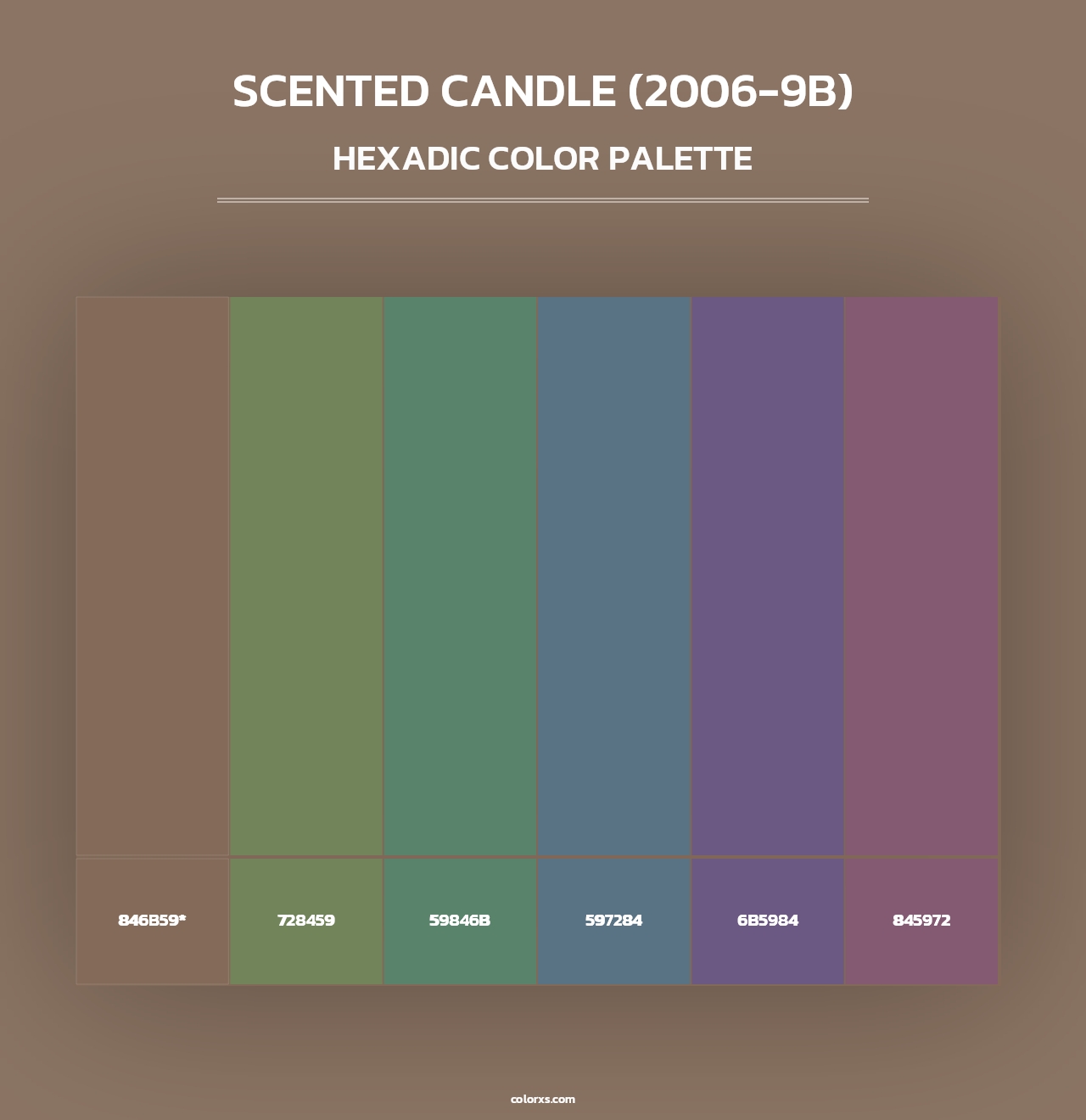 Scented Candle (2006-9B) - Hexadic Color Palette