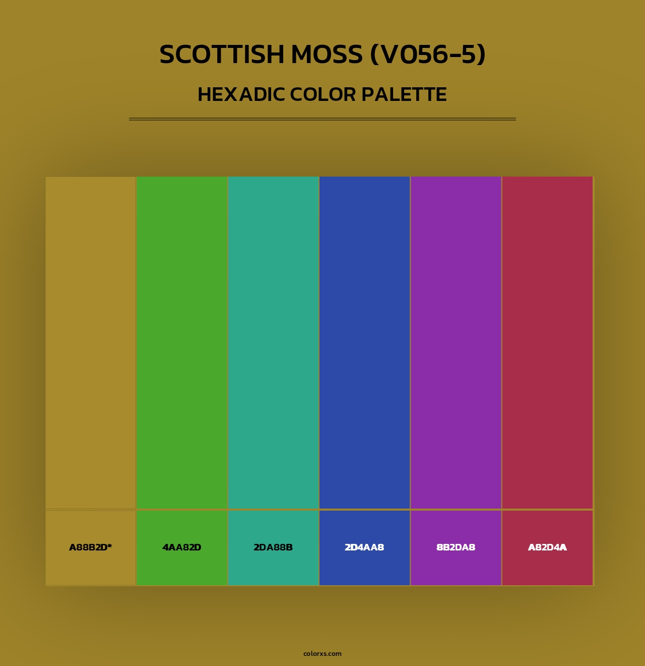 Scottish Moss (V056-5) - Hexadic Color Palette