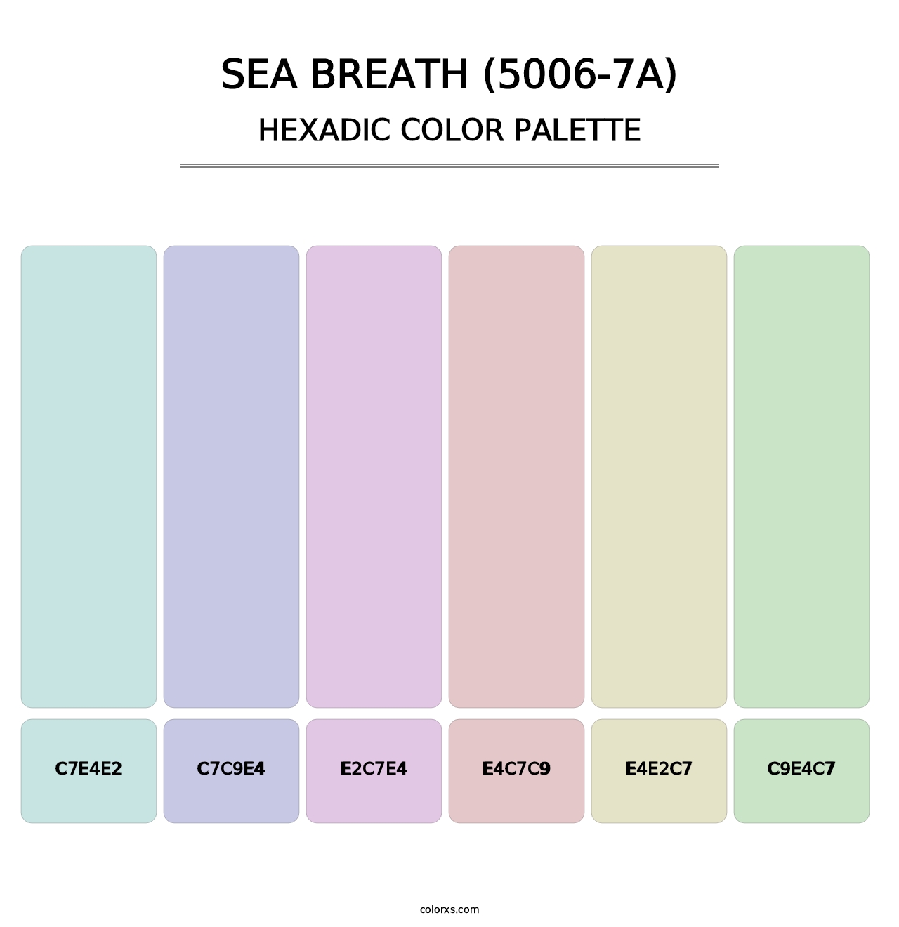 Sea Breath (5006-7A) - Hexadic Color Palette