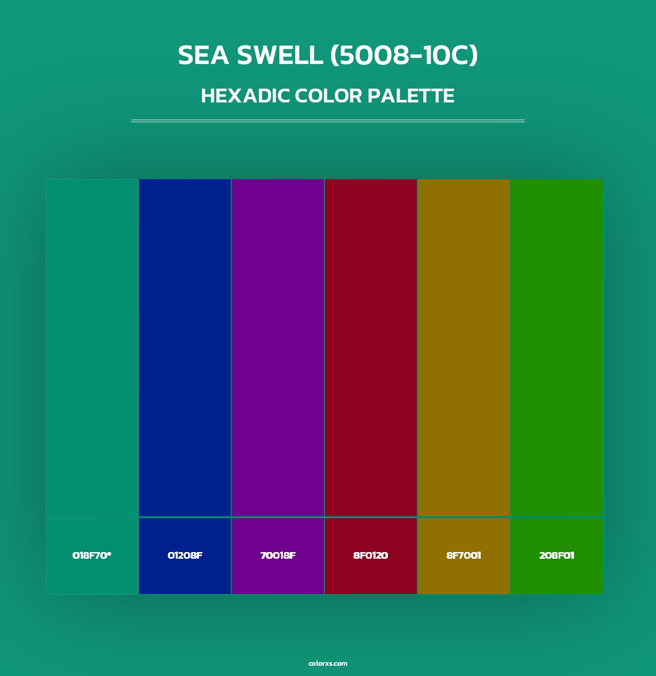 Sea Swell (5008-10C) - Hexadic Color Palette