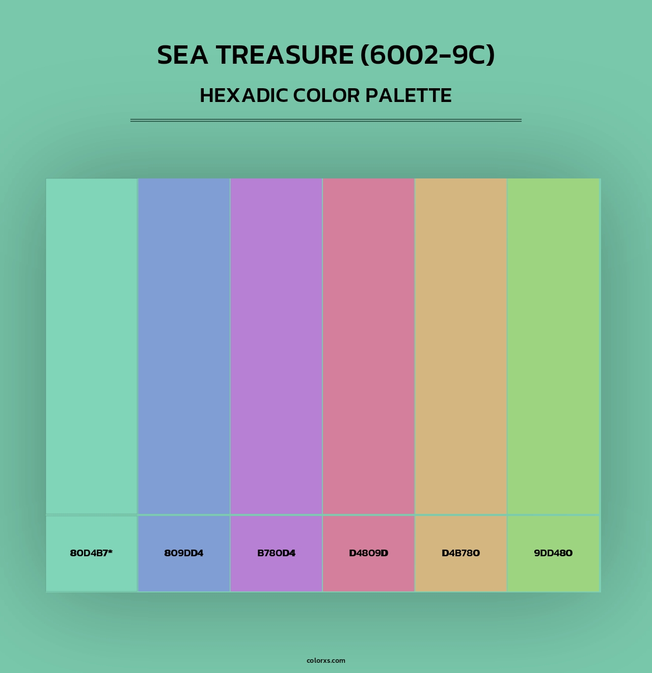 Sea Treasure (6002-9C) - Hexadic Color Palette