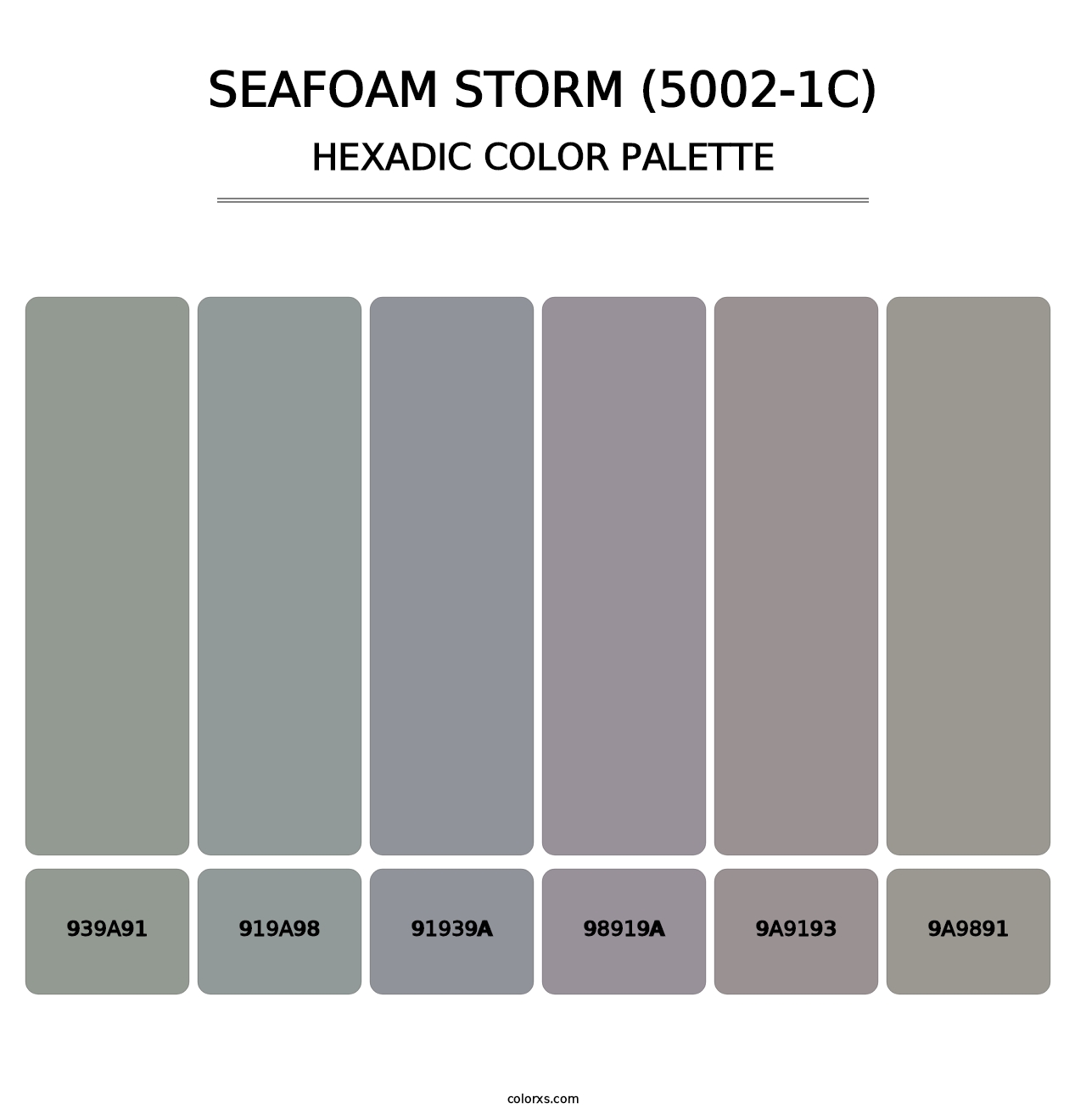 Seafoam Storm (5002-1C) - Hexadic Color Palette