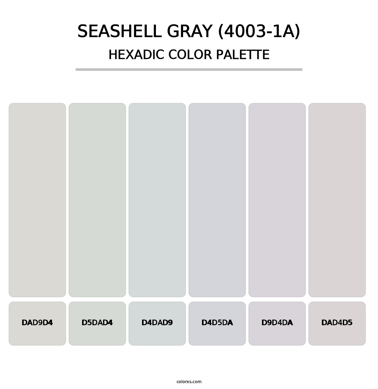 Seashell Gray (4003-1A) - Hexadic Color Palette