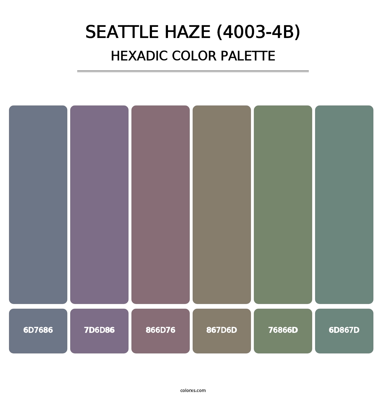 Seattle Haze (4003-4B) - Hexadic Color Palette