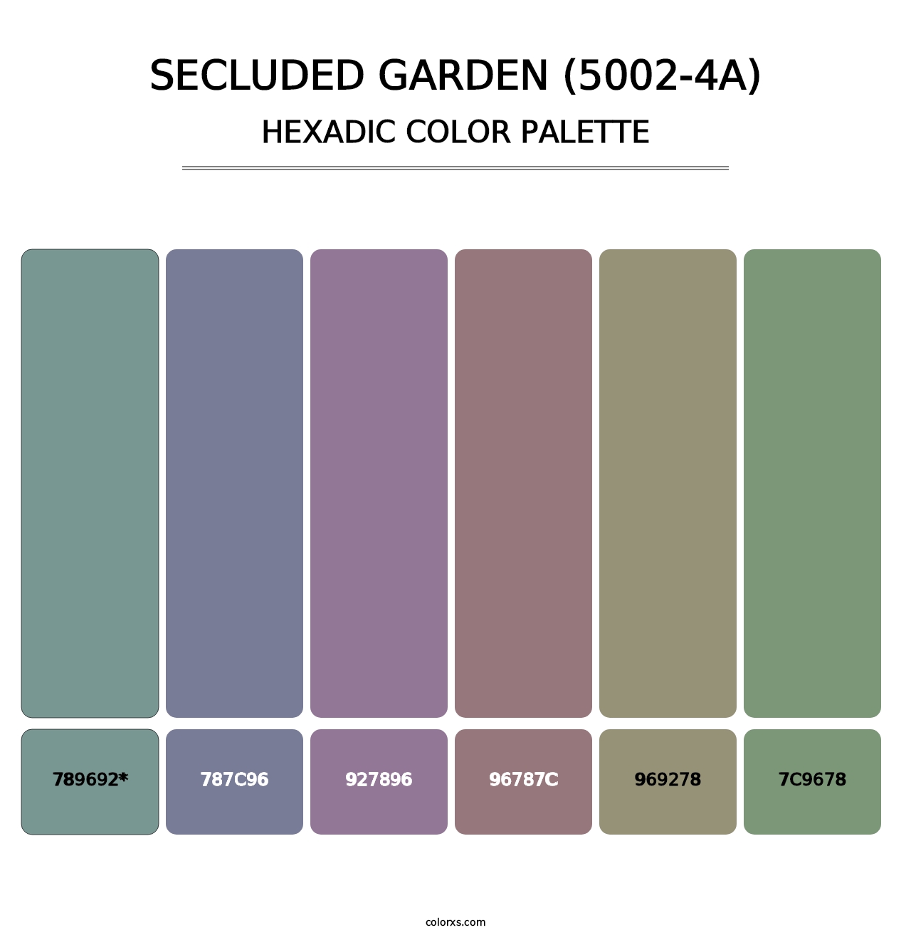 Secluded Garden (5002-4A) - Hexadic Color Palette