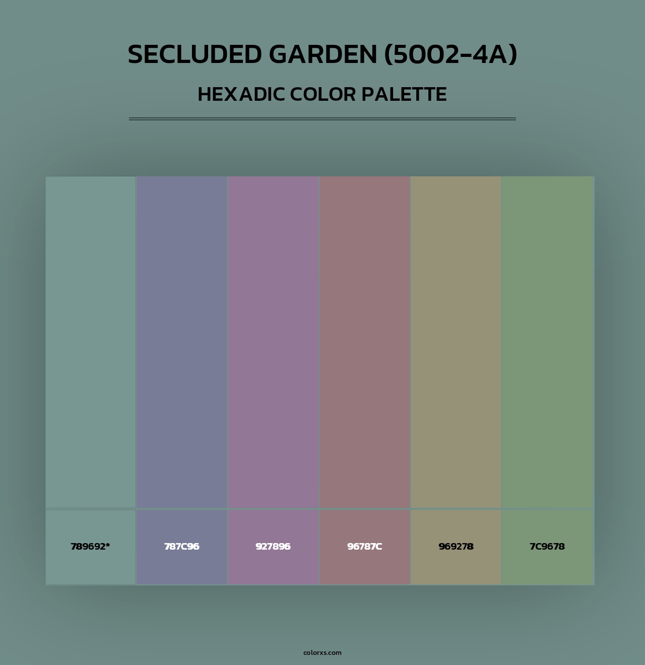 Secluded Garden (5002-4A) - Hexadic Color Palette