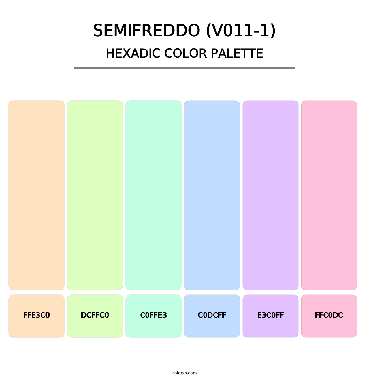 Semifreddo (V011-1) - Hexadic Color Palette