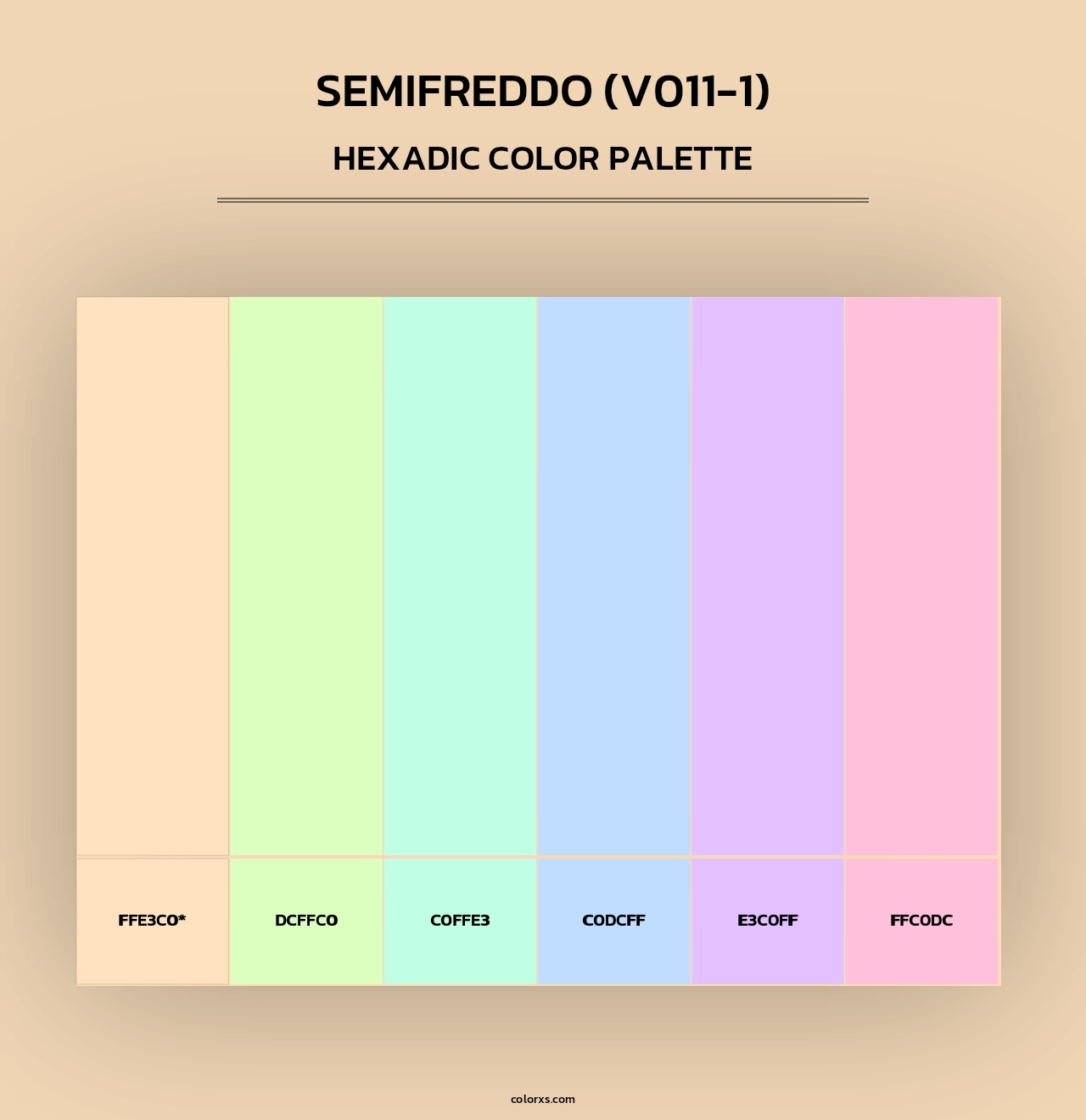 Semifreddo (V011-1) - Hexadic Color Palette