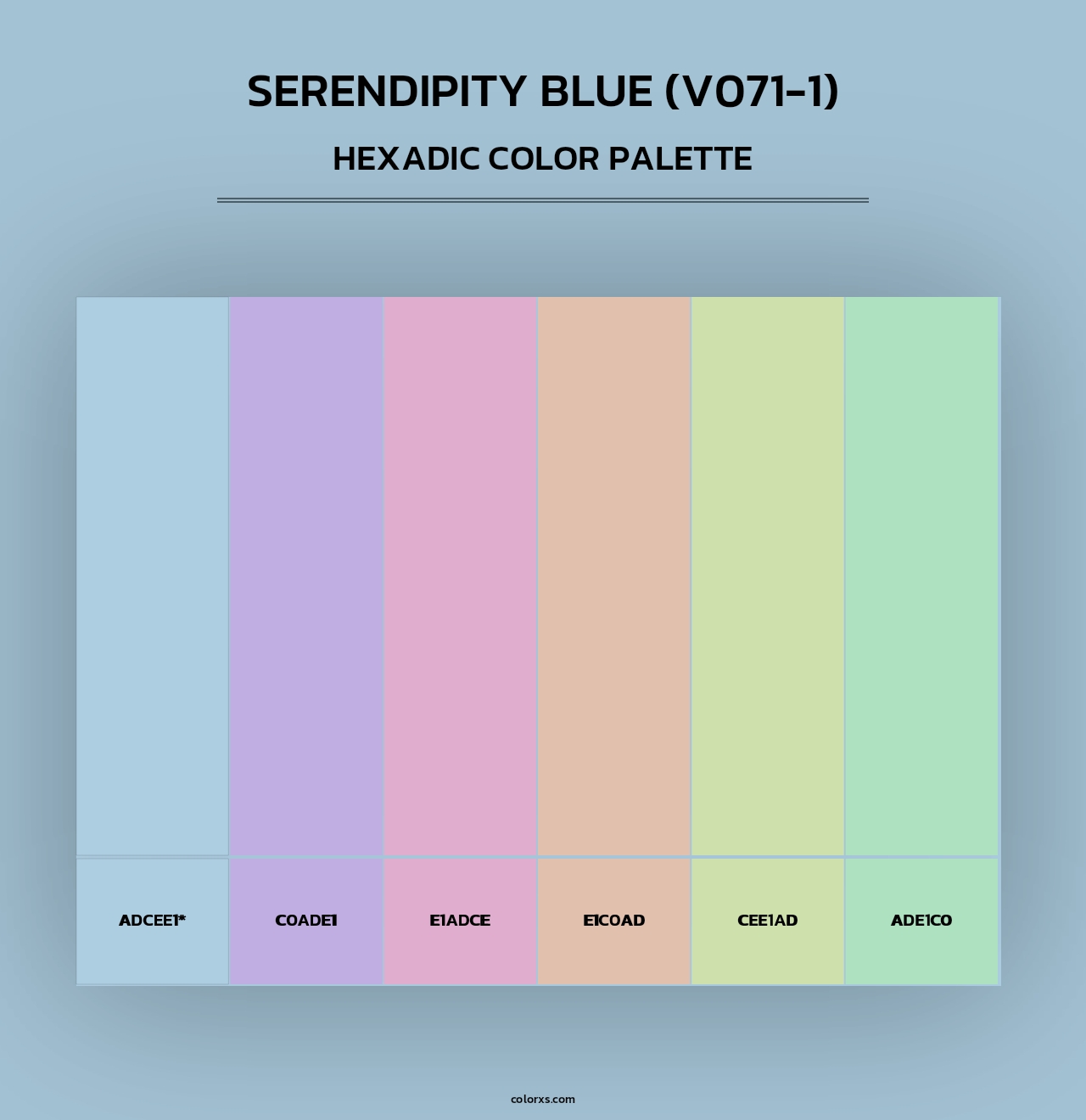 Serendipity Blue (V071-1) - Hexadic Color Palette