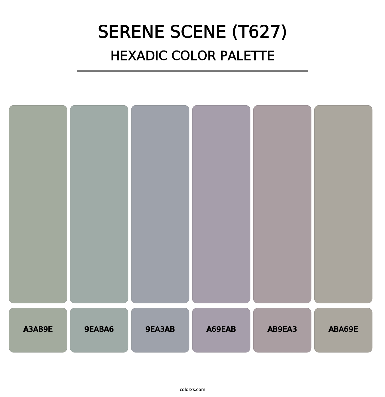 Serene Scene (T627) - Hexadic Color Palette
