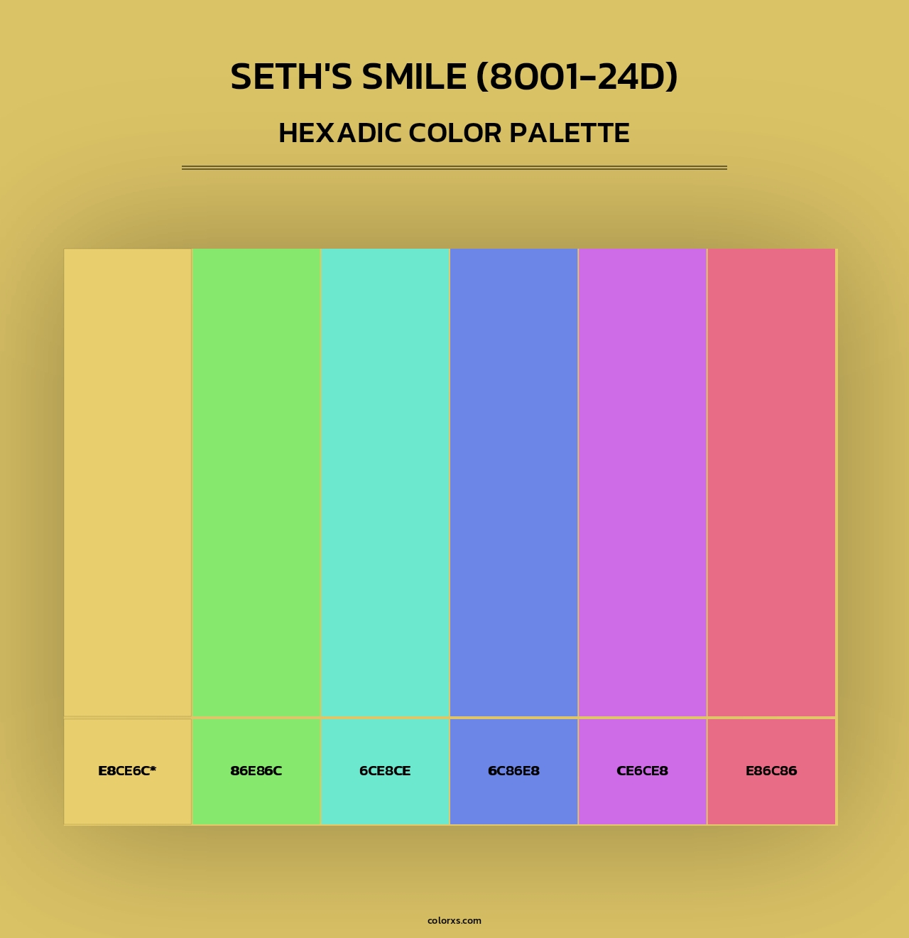 Seth's Smile (8001-24D) - Hexadic Color Palette