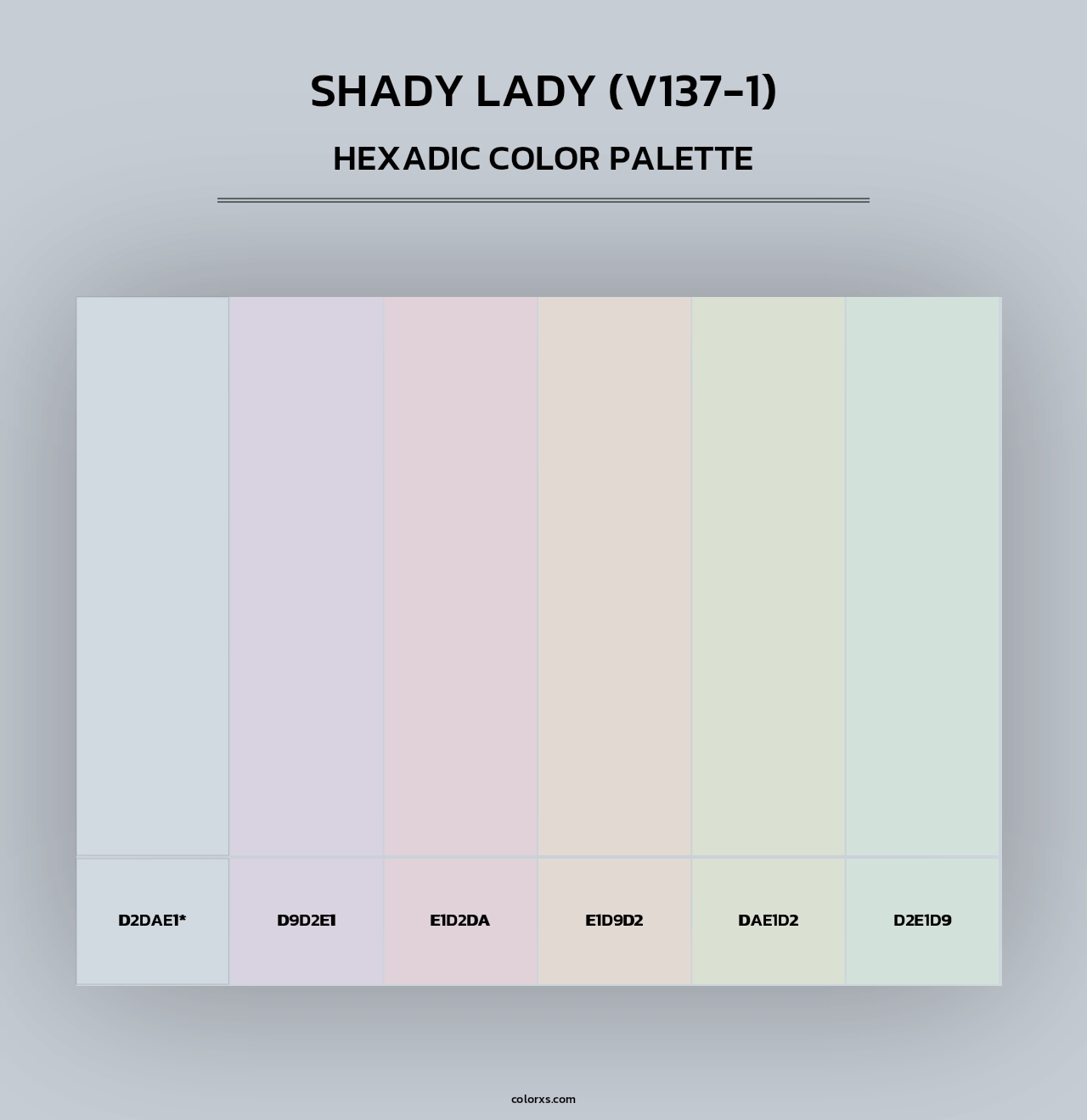 Shady Lady (V137-1) - Hexadic Color Palette