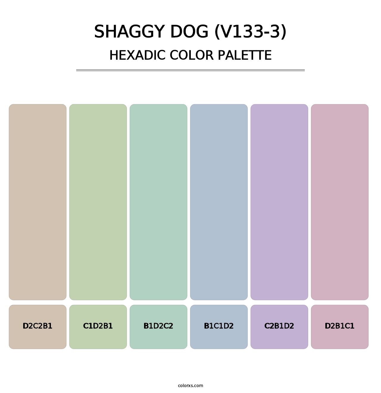 Shaggy Dog (V133-3) - Hexadic Color Palette