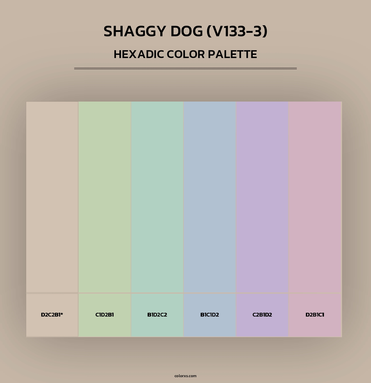 Shaggy Dog (V133-3) - Hexadic Color Palette