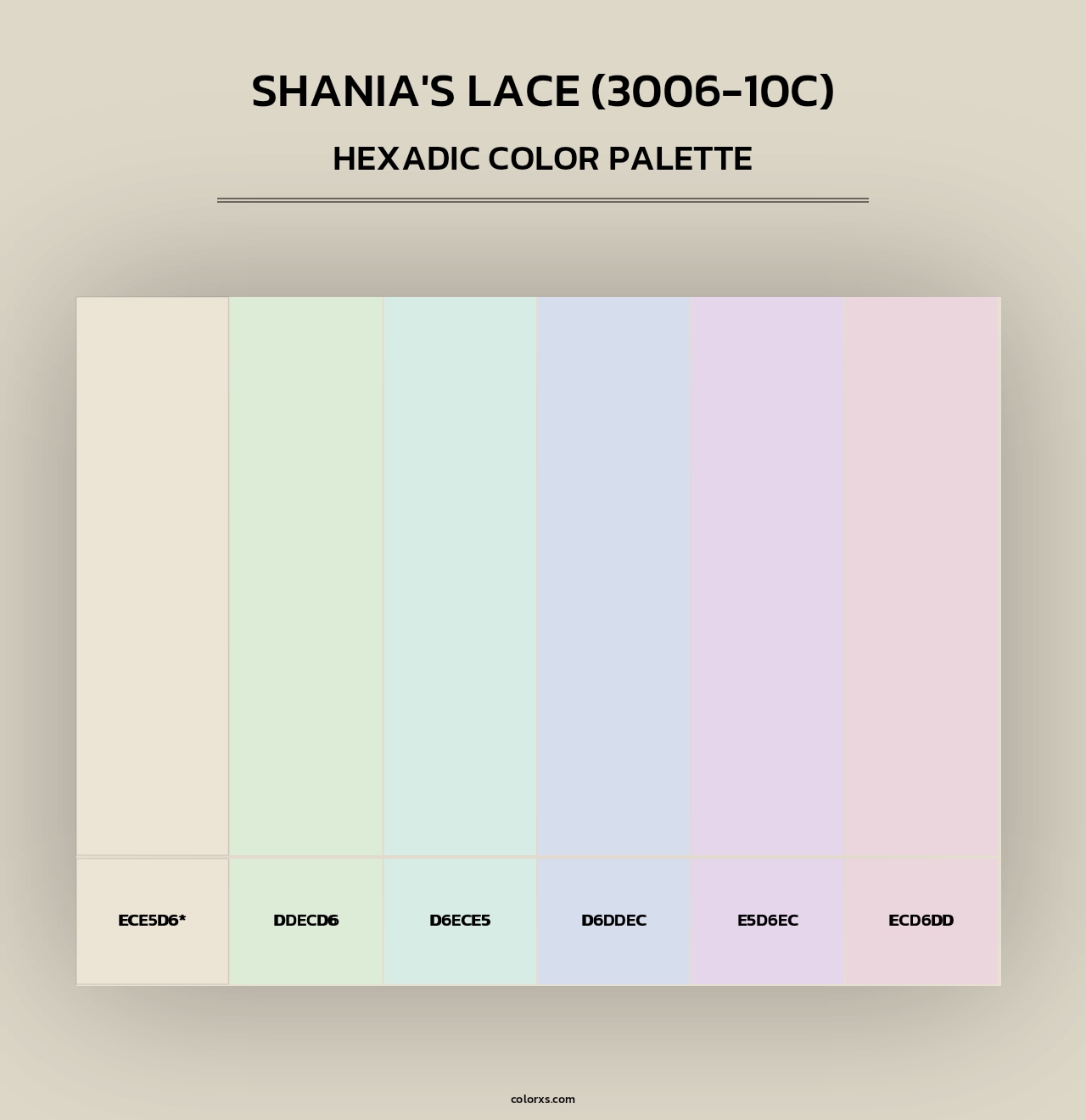 Shania's Lace (3006-10C) - Hexadic Color Palette