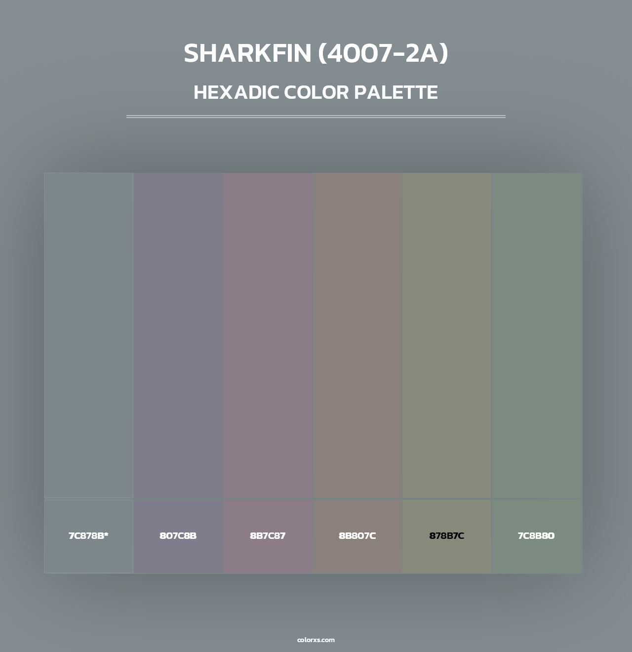 Sharkfin (4007-2A) - Hexadic Color Palette