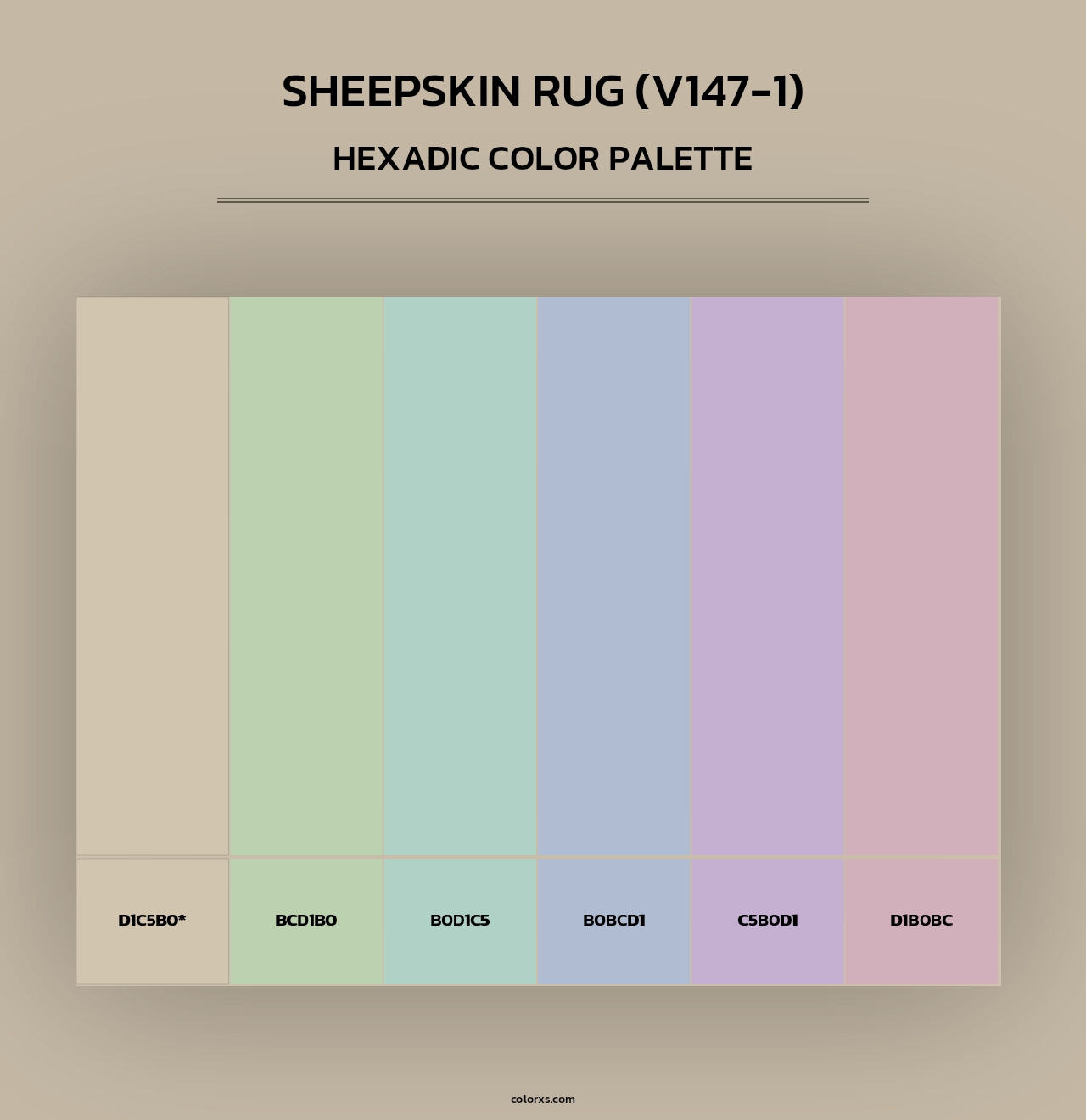 Sheepskin Rug (V147-1) - Hexadic Color Palette