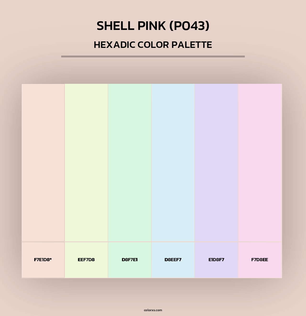 Shell Pink (P043) - Hexadic Color Palette