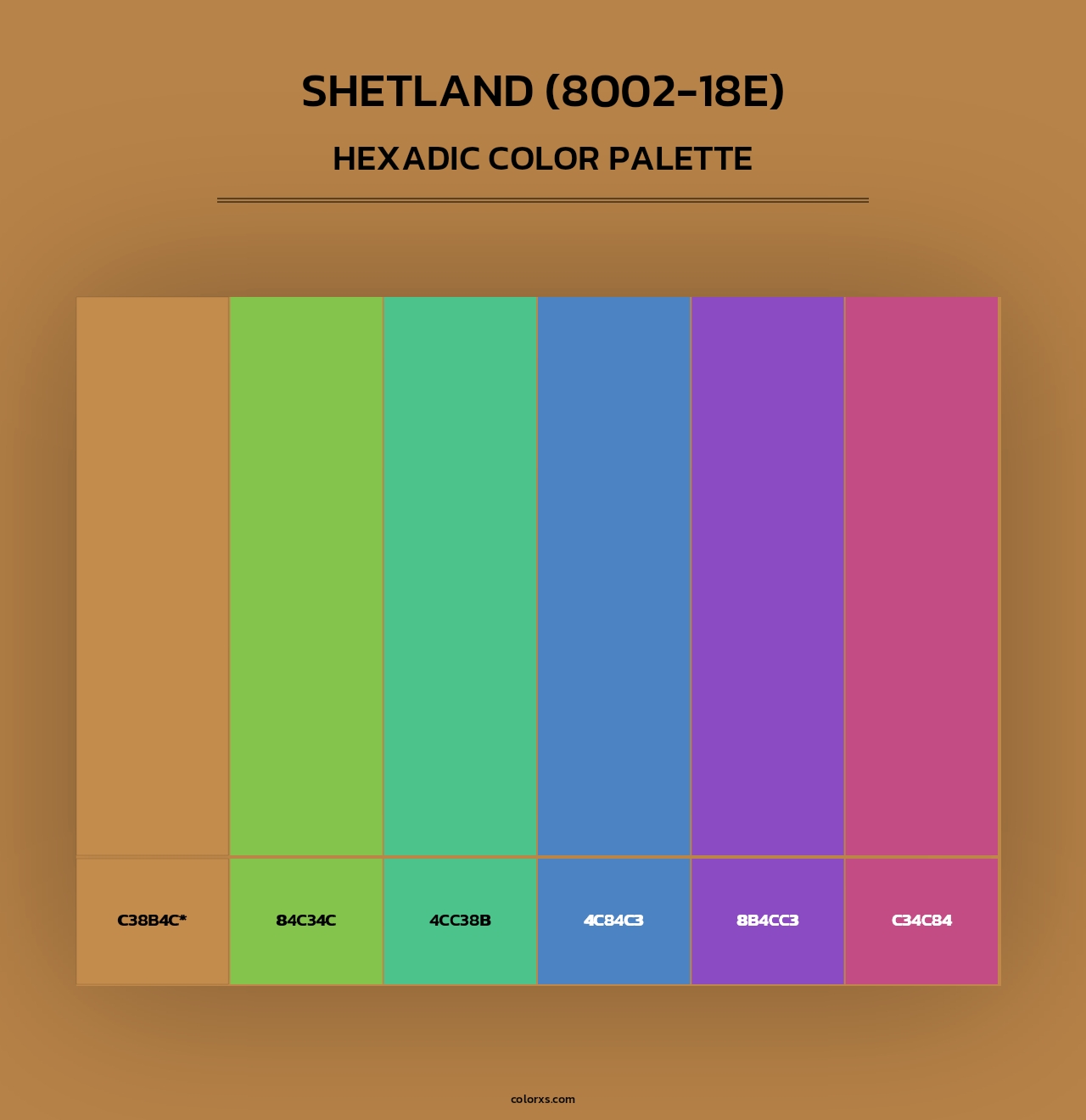 Shetland (8002-18E) - Hexadic Color Palette