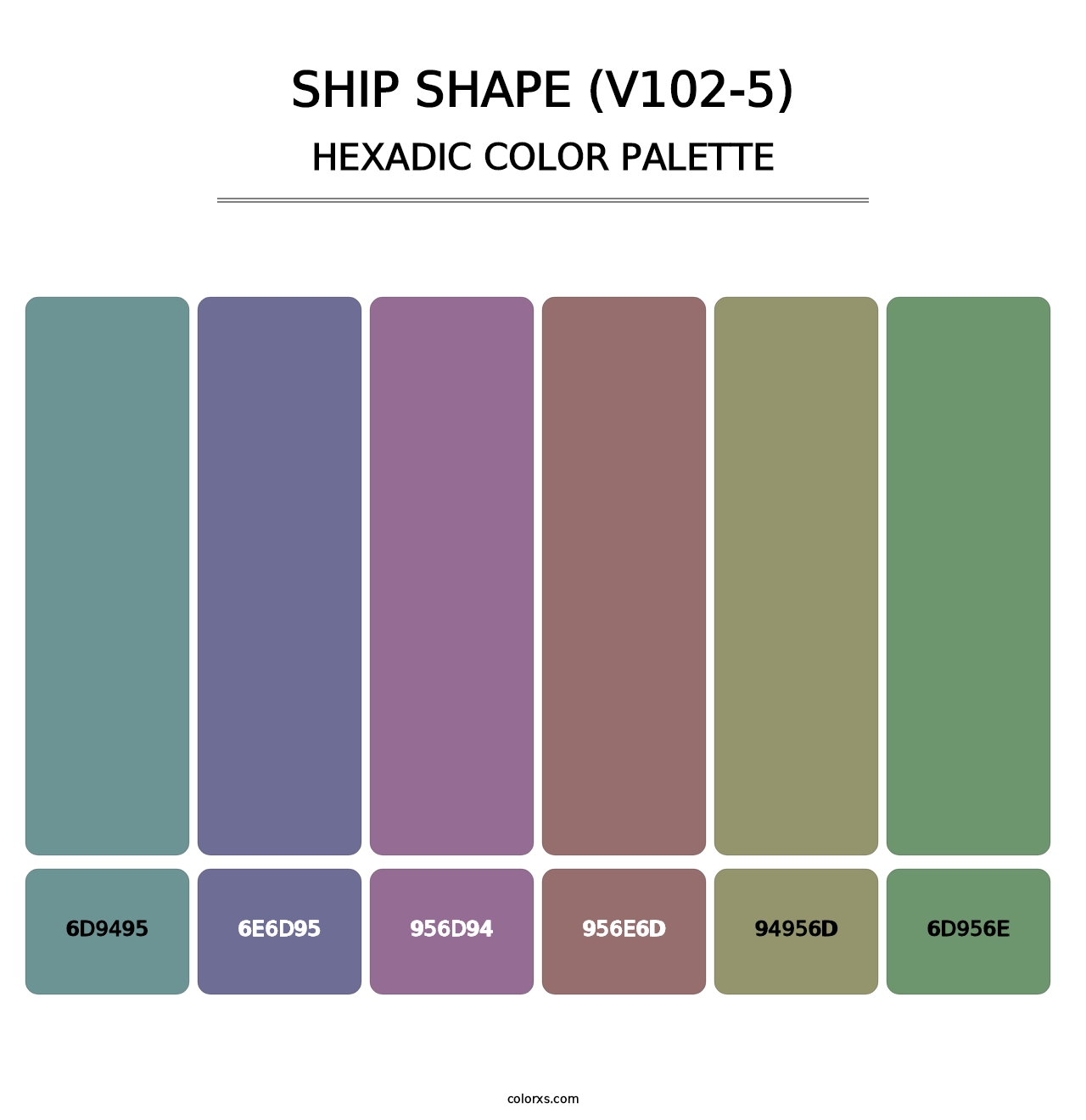 Ship Shape (V102-5) - Hexadic Color Palette