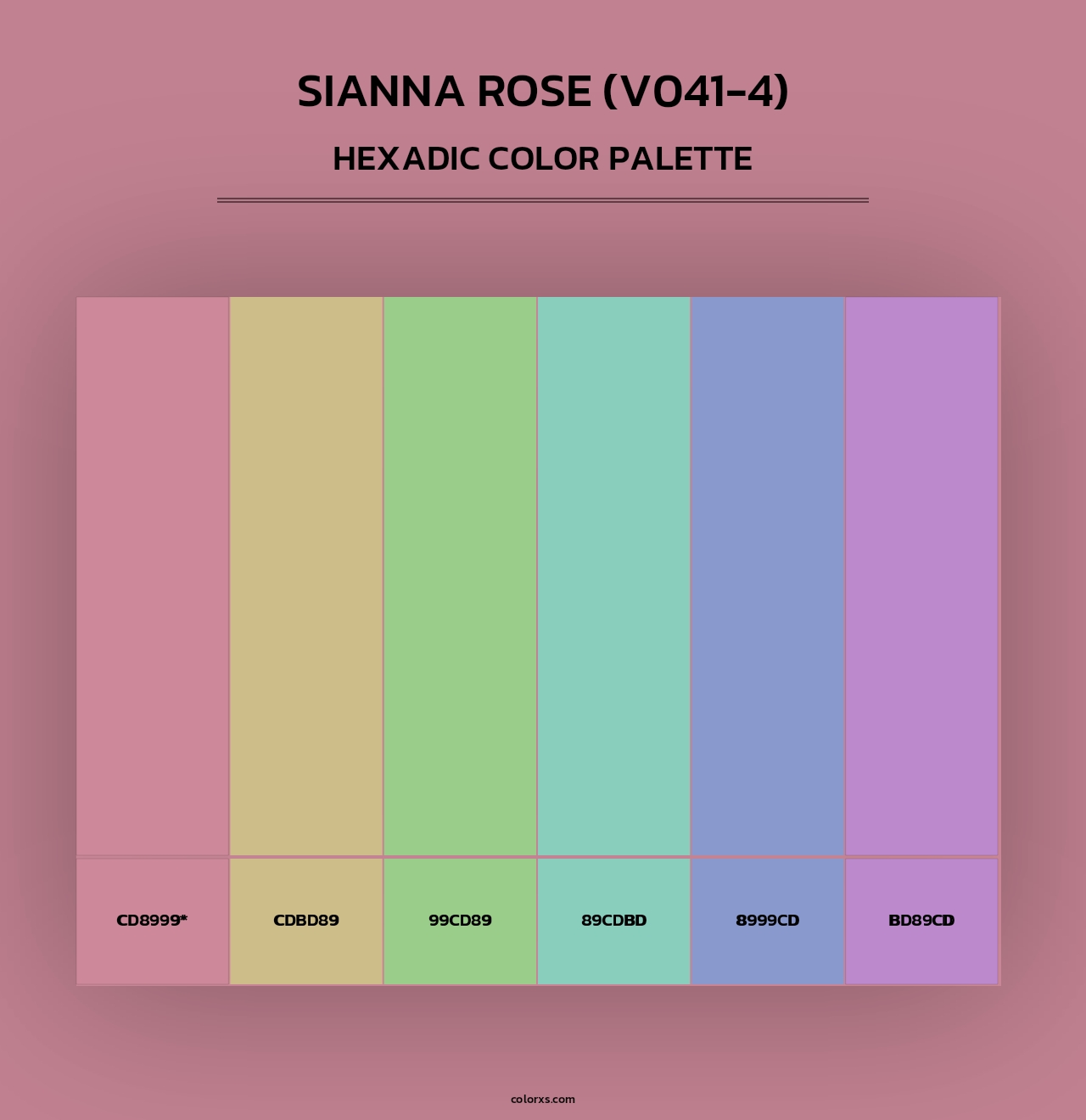 Sianna Rose (V041-4) - Hexadic Color Palette