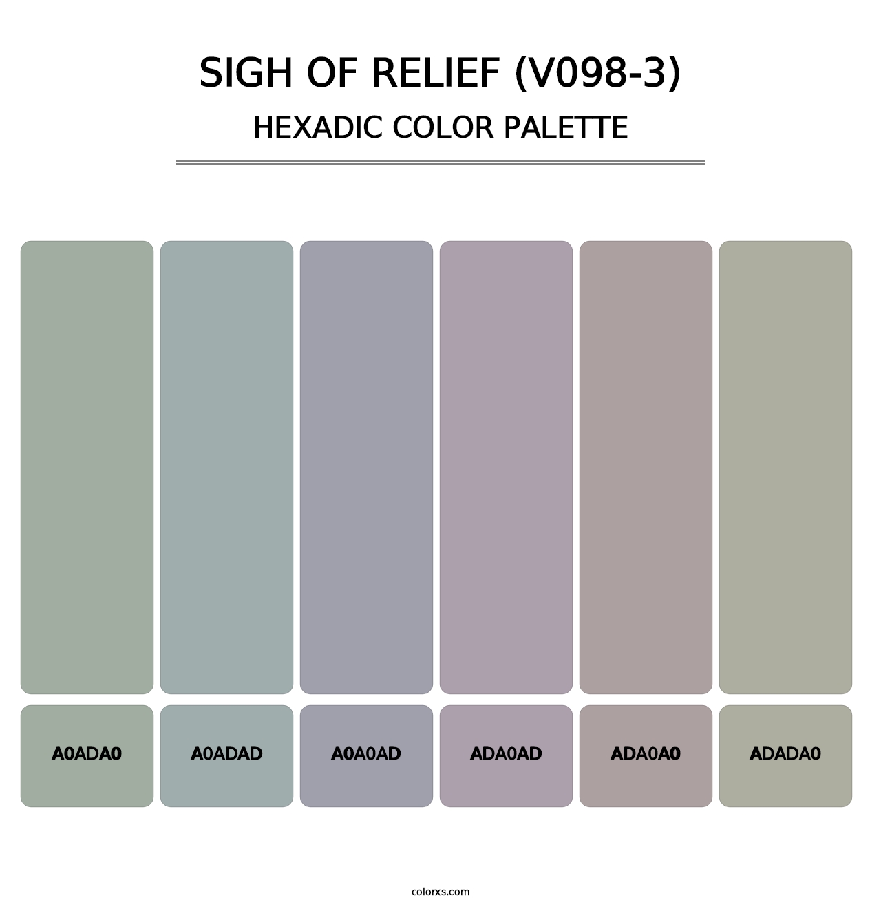 Sigh of Relief (V098-3) - Hexadic Color Palette