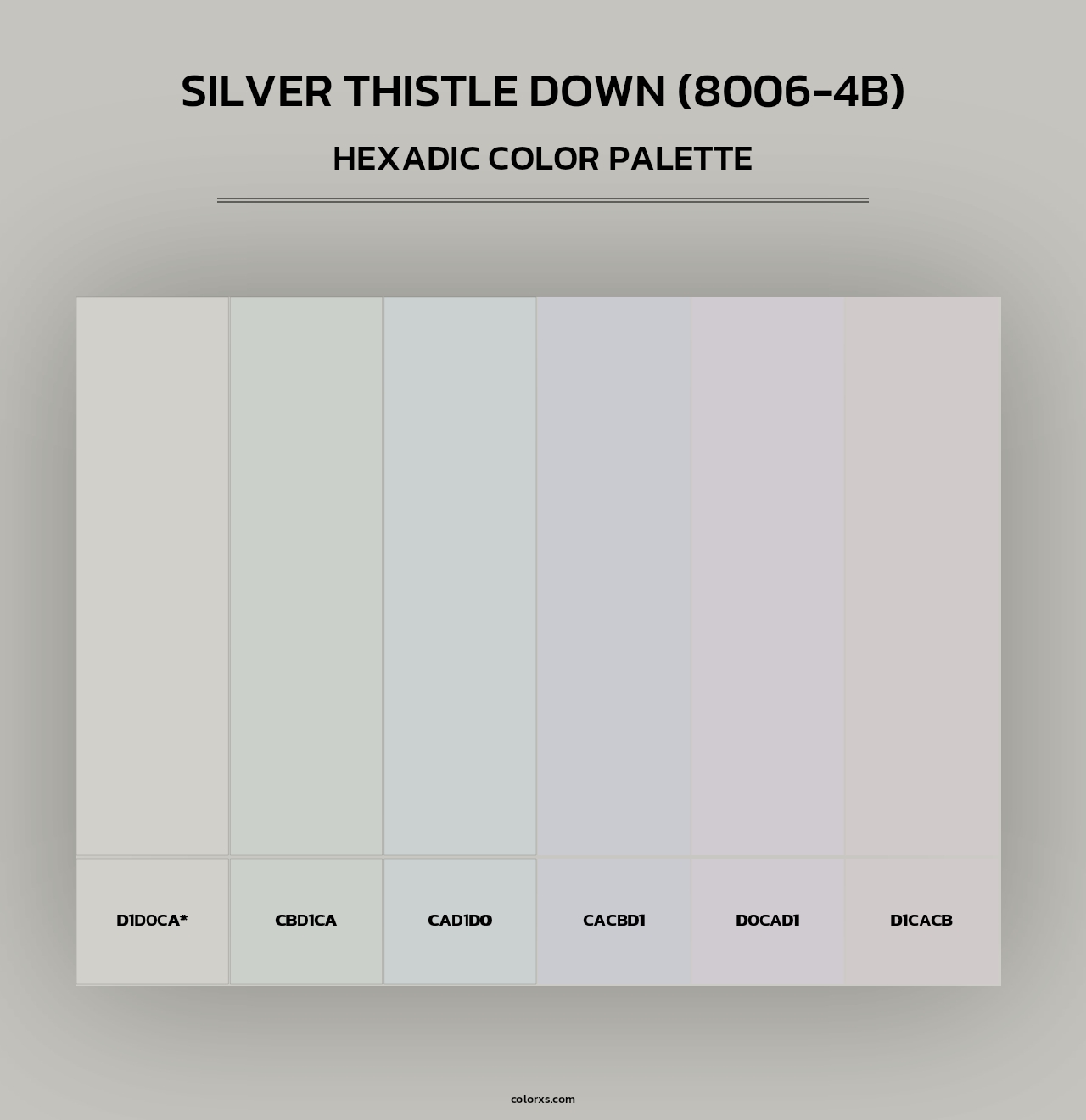 Silver Thistle Down (8006-4B) - Hexadic Color Palette