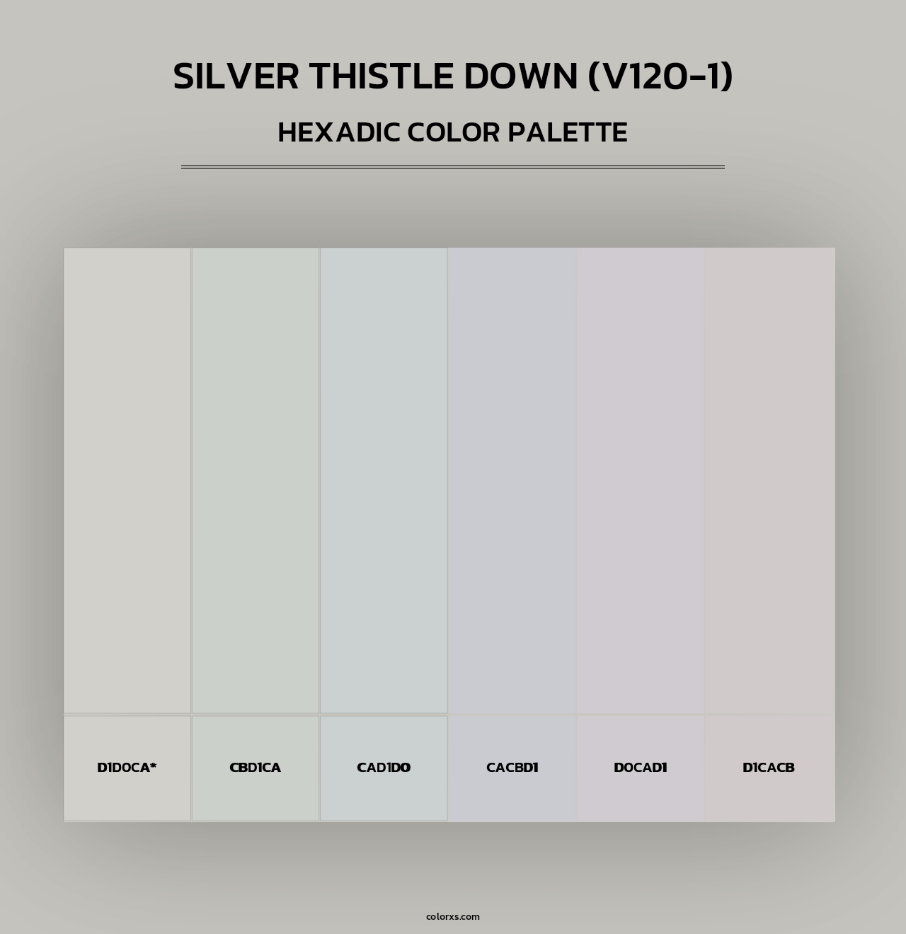 Silver Thistle Down (V120-1) - Hexadic Color Palette