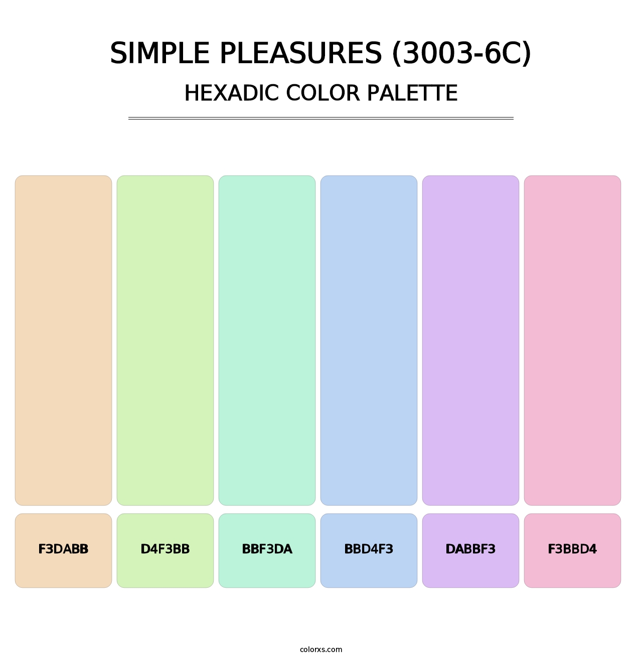 Simple Pleasures (3003-6C) - Hexadic Color Palette
