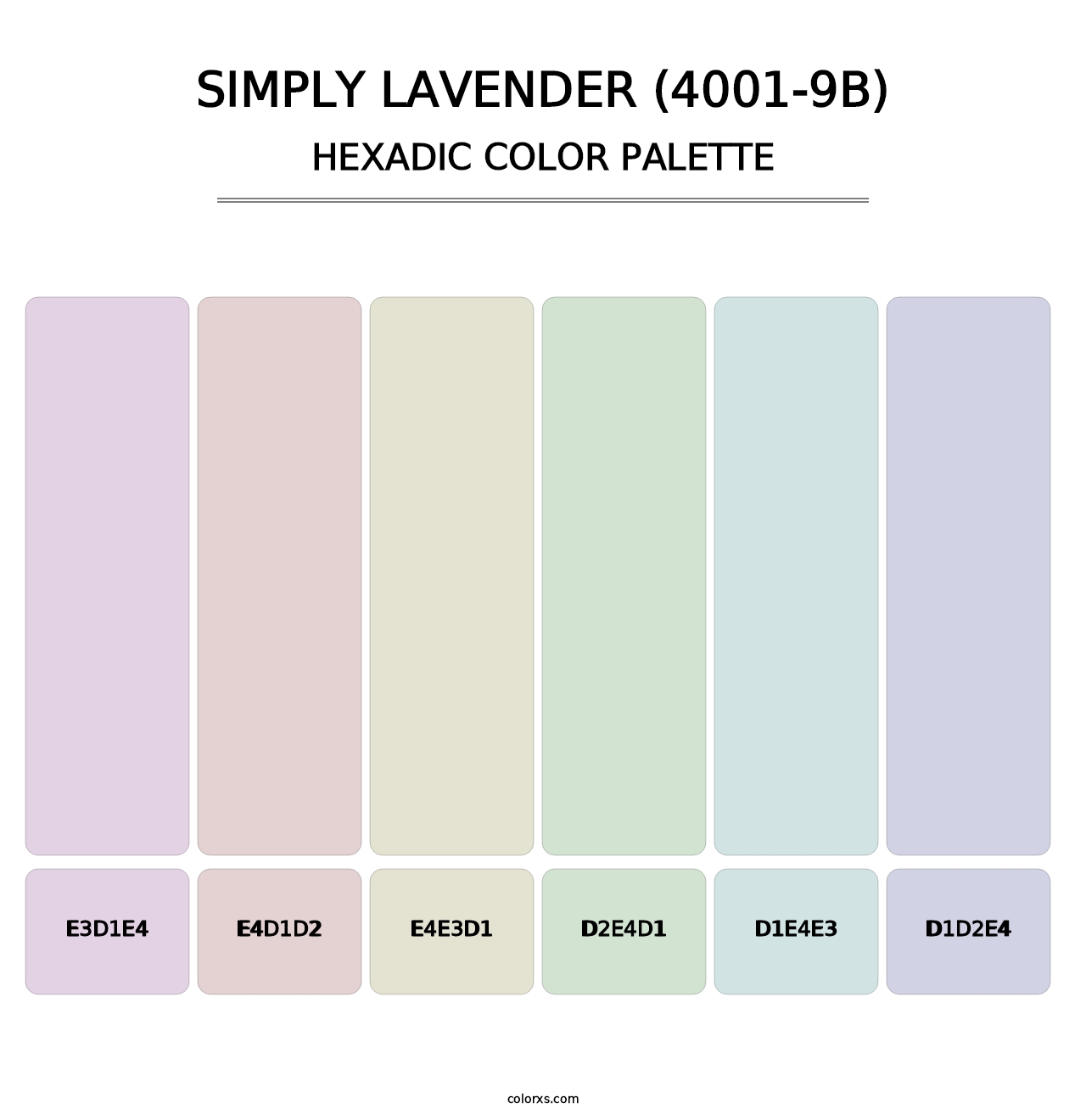 Simply Lavender (4001-9B) - Hexadic Color Palette
