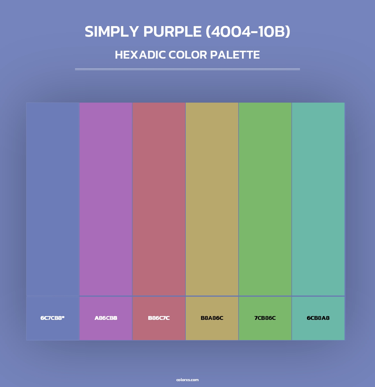 Simply Purple (4004-10B) - Hexadic Color Palette