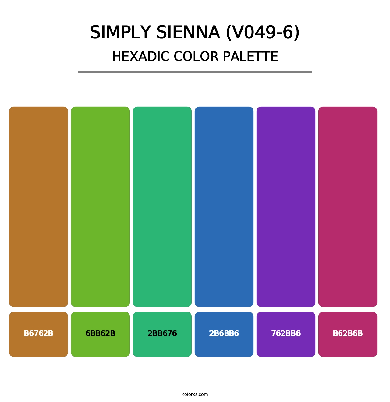 Simply Sienna (V049-6) - Hexadic Color Palette