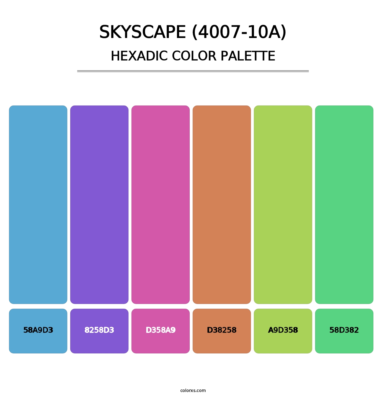 Skyscape (4007-10A) - Hexadic Color Palette