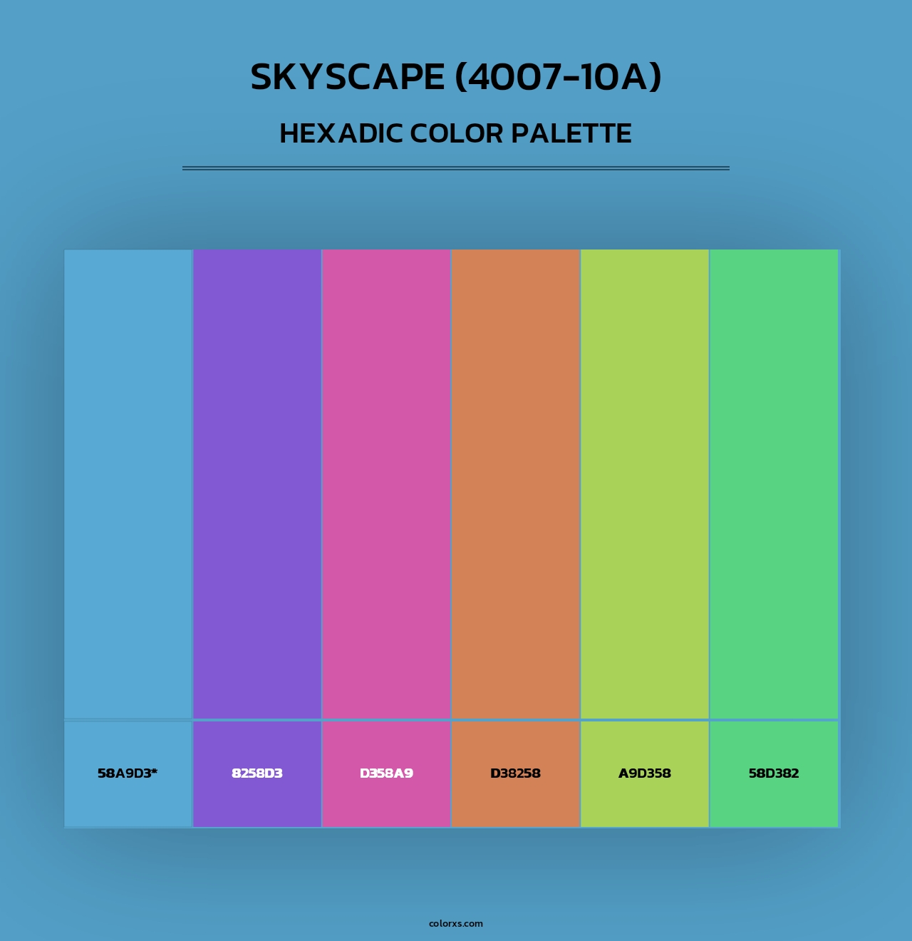 Skyscape (4007-10A) - Hexadic Color Palette