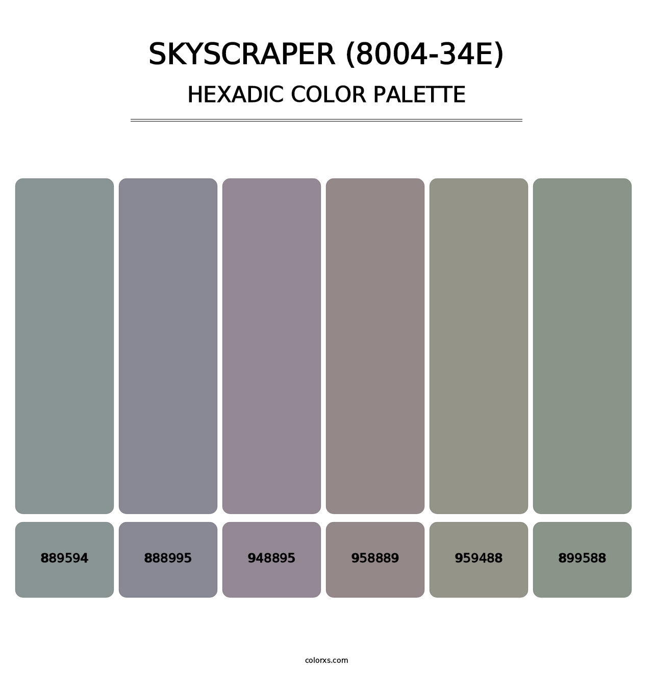 Skyscraper (8004-34E) - Hexadic Color Palette