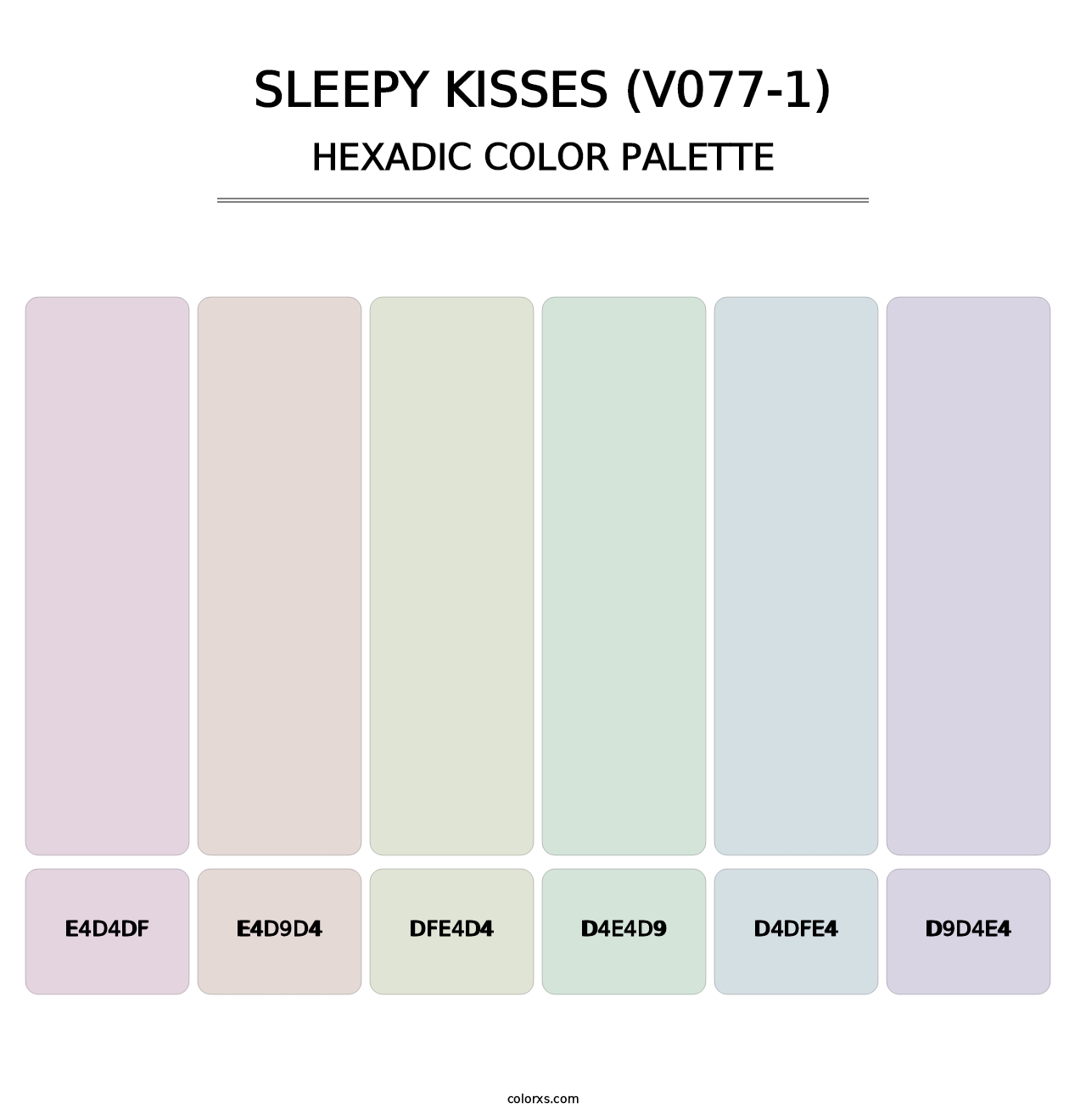 Sleepy Kisses (V077-1) - Hexadic Color Palette