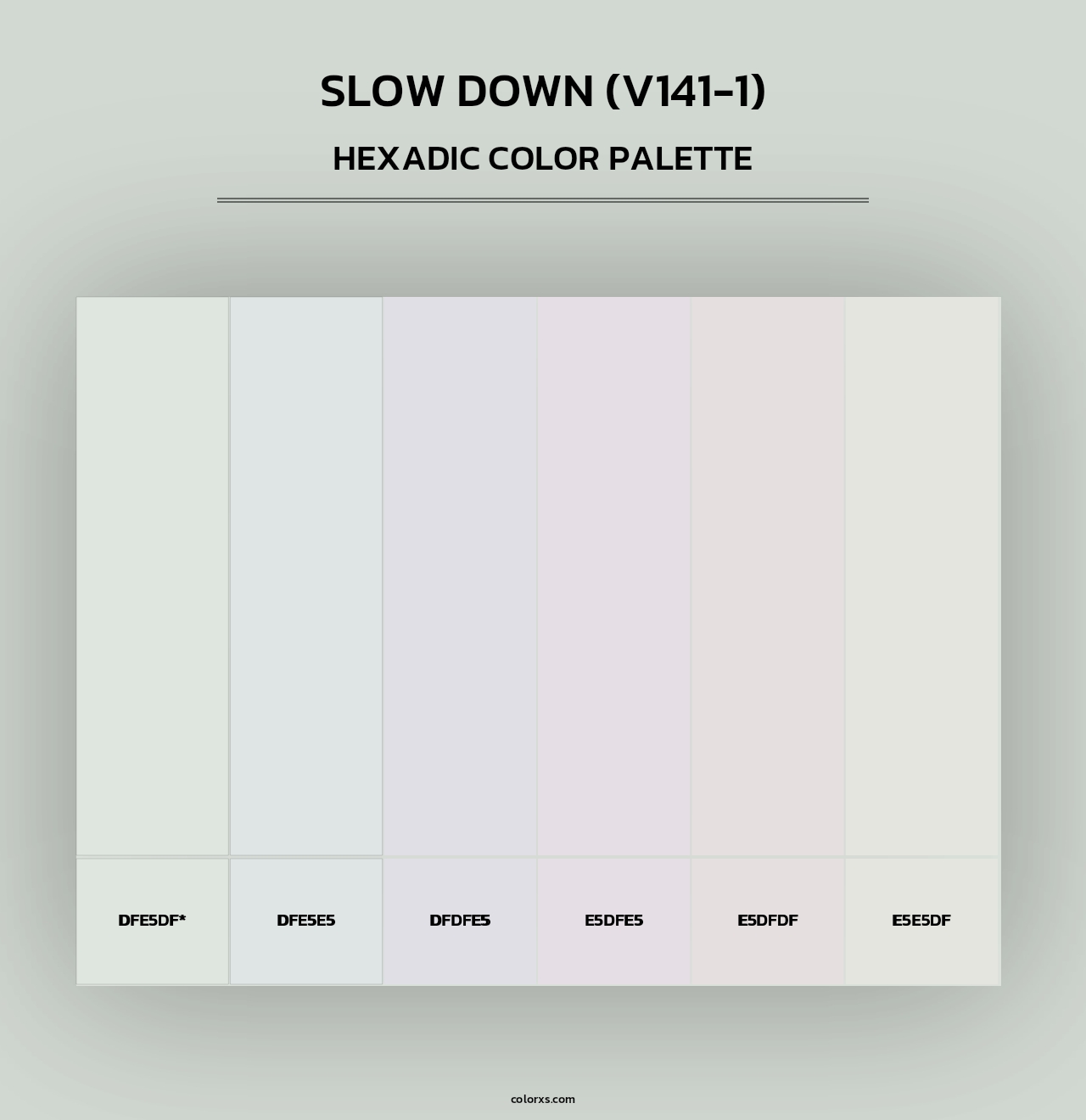 Slow Down (V141-1) - Hexadic Color Palette