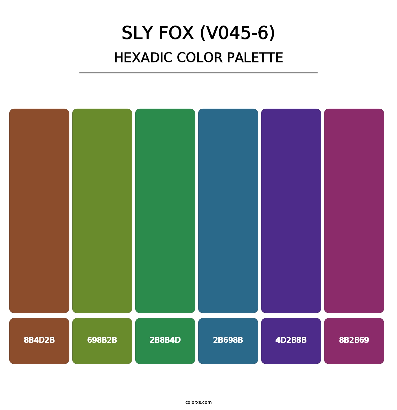Sly Fox (V045-6) - Hexadic Color Palette