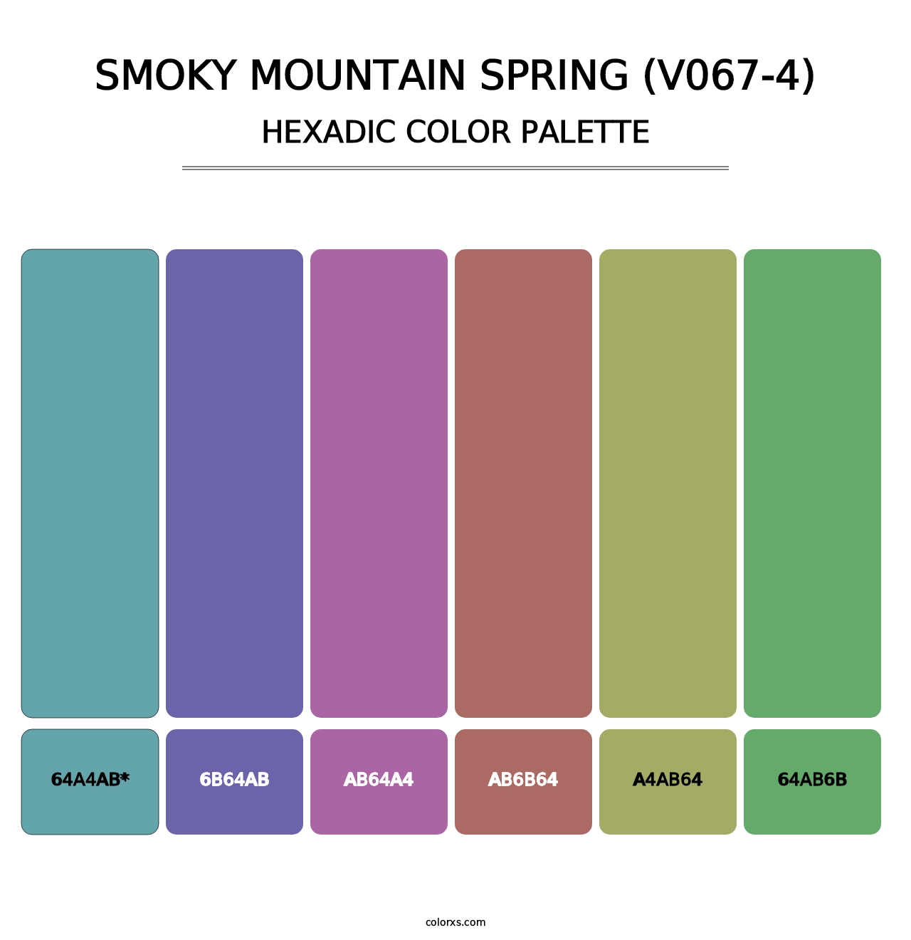 Smoky Mountain Spring (V067-4) - Hexadic Color Palette