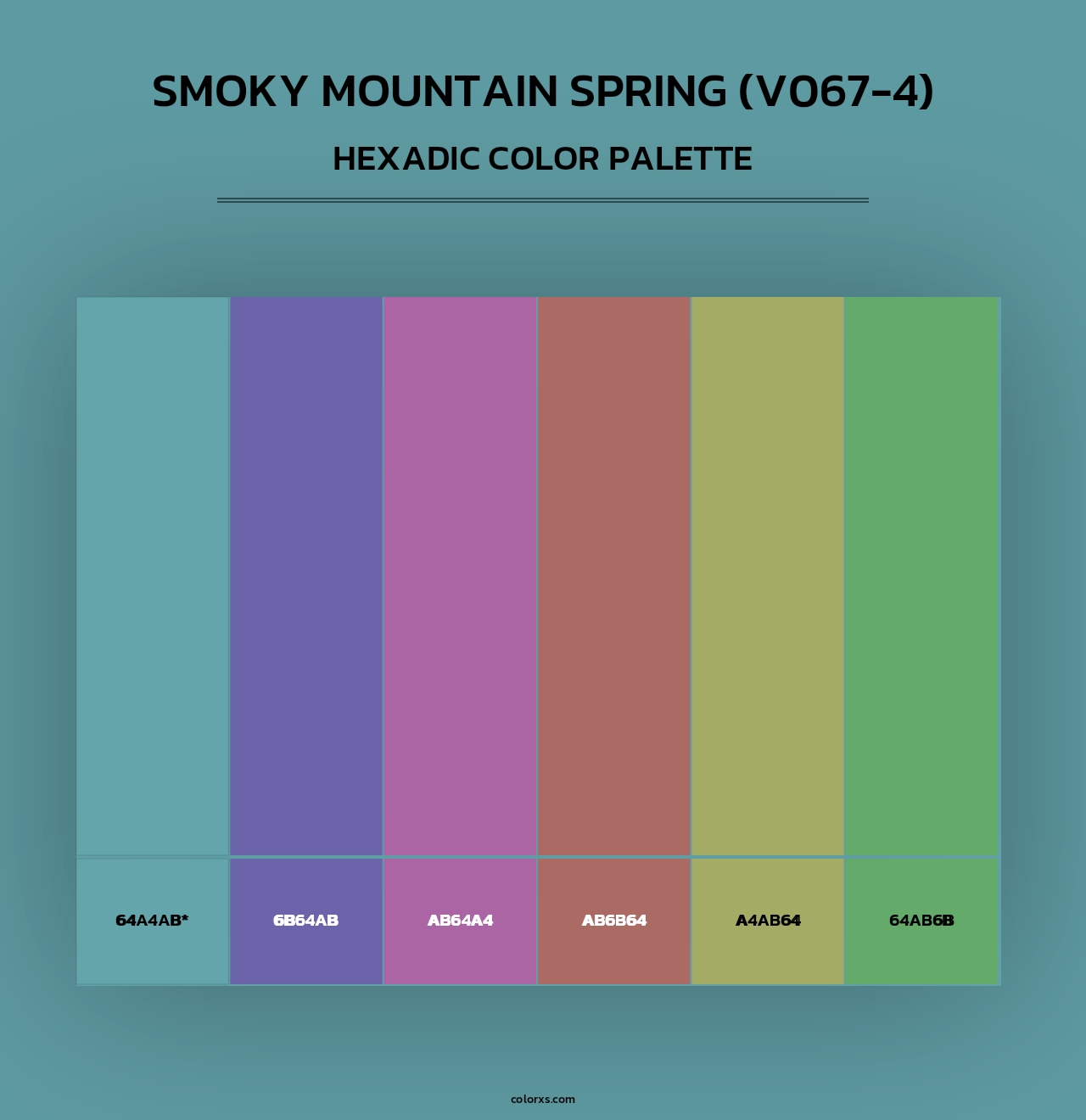 Smoky Mountain Spring (V067-4) - Hexadic Color Palette