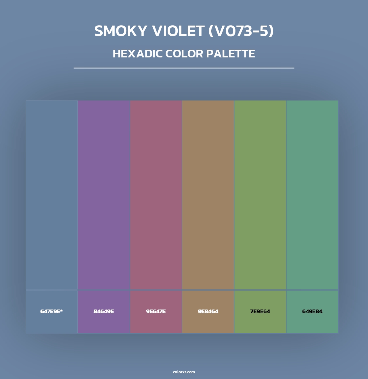 Smoky Violet (V073-5) - Hexadic Color Palette